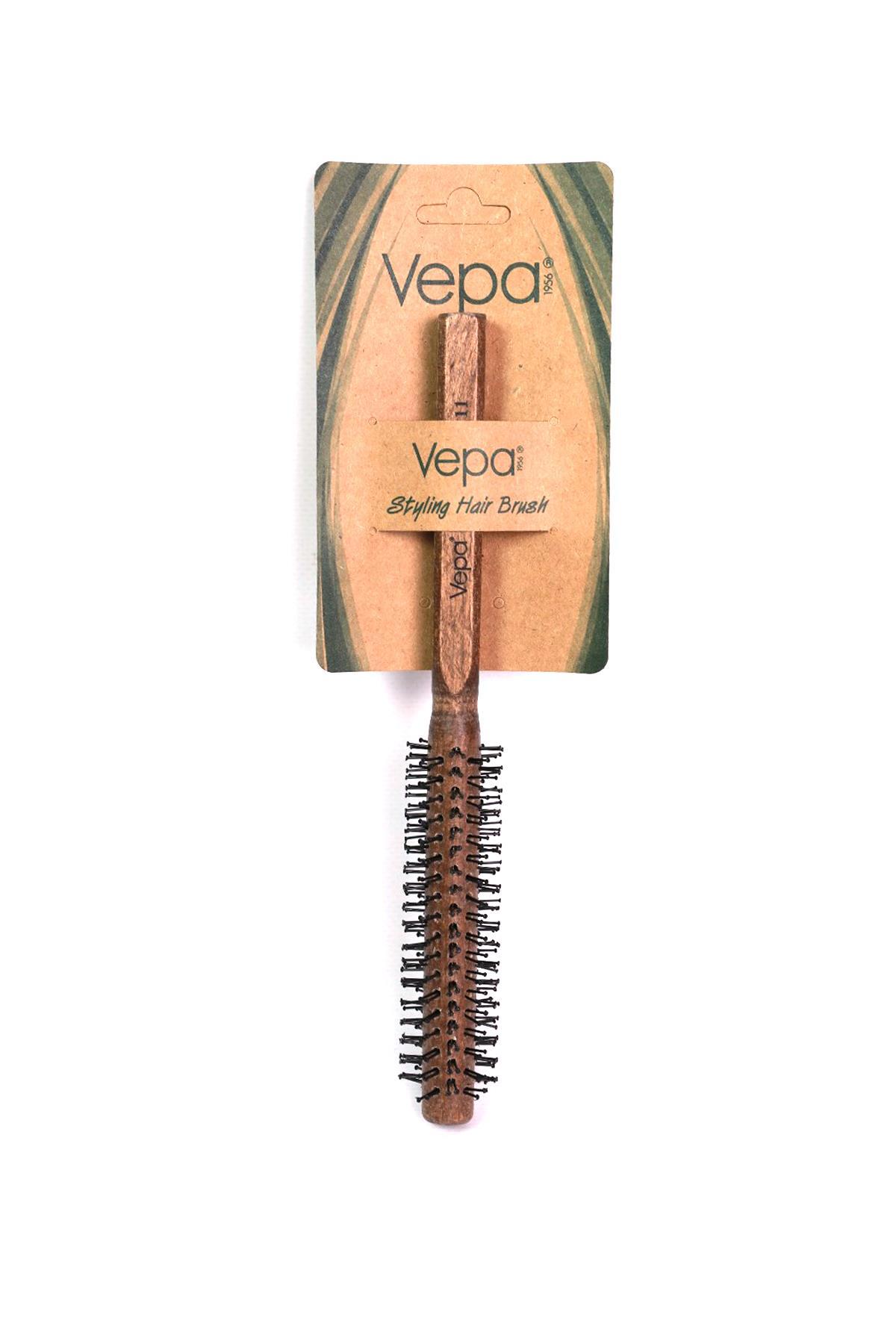 Vepa برس موی حرفهای P11 - ارگونومیک، متعادلکننده روغن، باز شدن آسان — قهوهای P.11