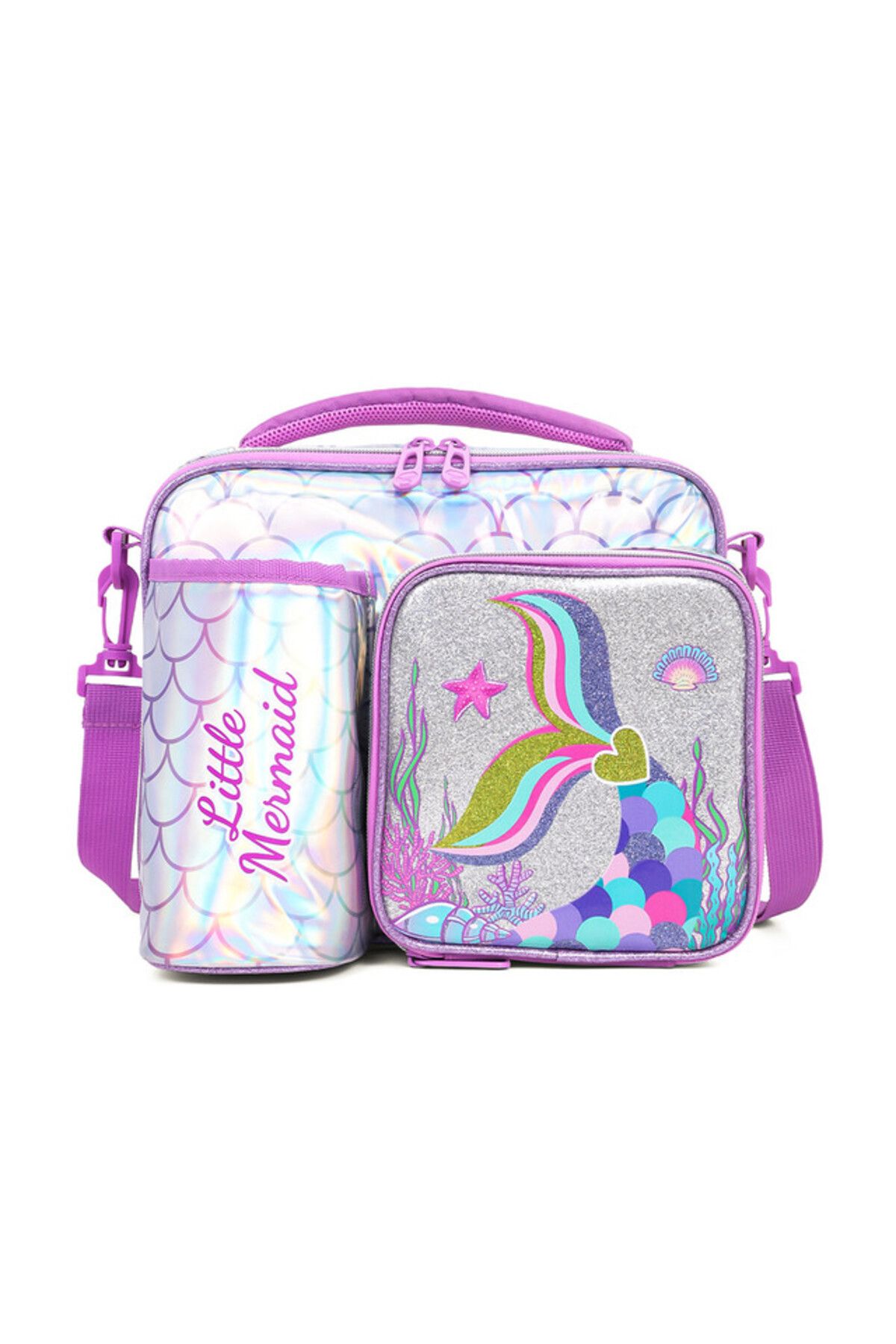 Eazy Kids Eazy Kids Bottle/Lunch Bag Mermaid Chrome - Purple