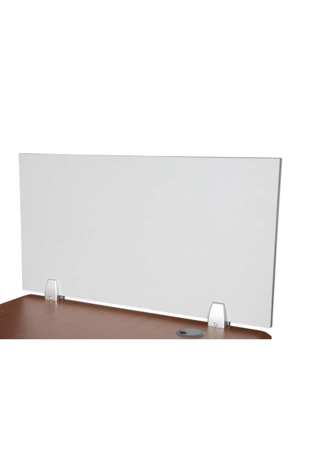 Mahmayi-Deler Desktop Mounted Privacy Panel Divider Panels with 2 Clips for Student (75 CM, Silver) 5