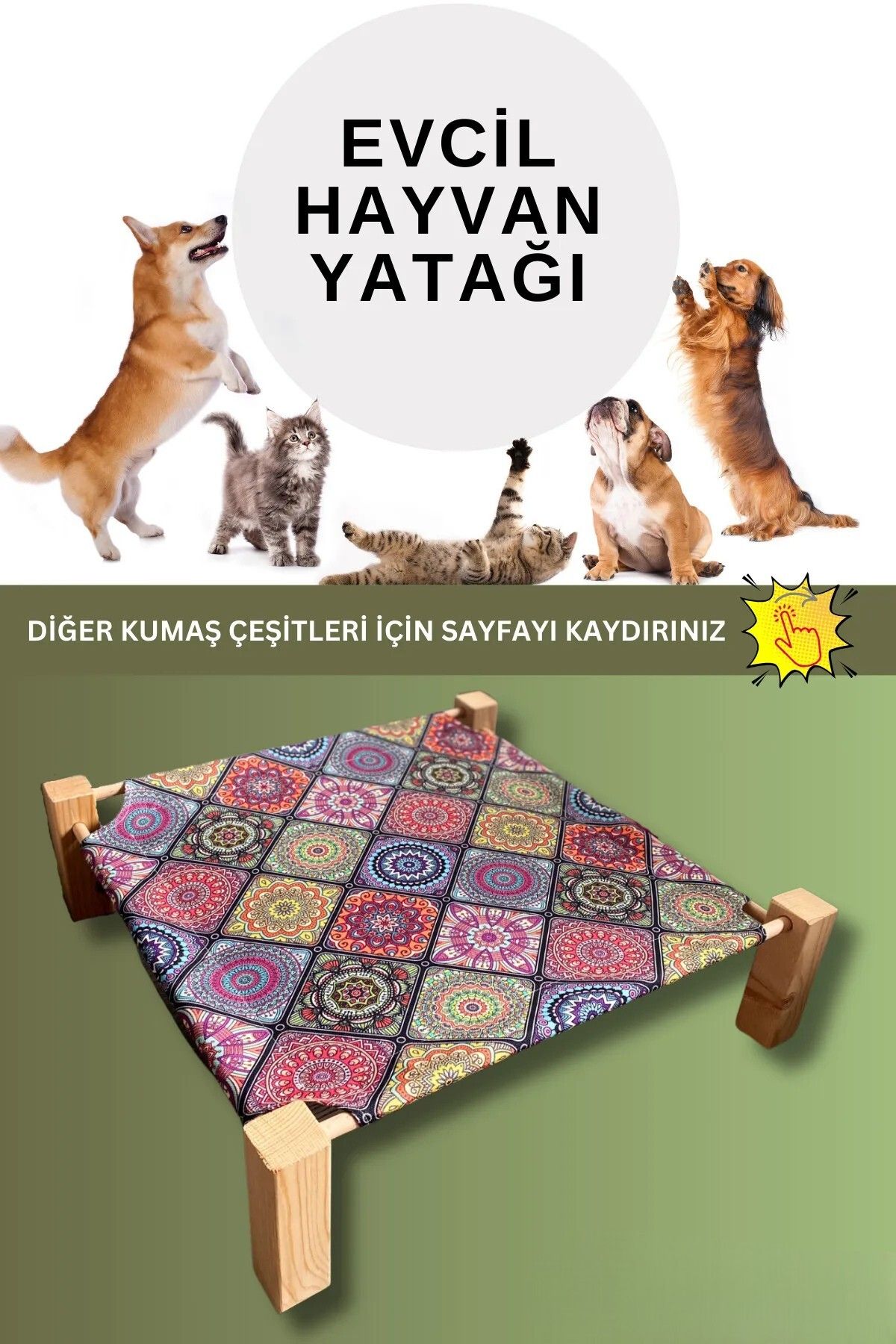 CANVELA Kedi Yatağı Köpek Yatağı Evcil Hayvan Yatağı 15 Kg Taşıma Kapasiteli Yıkanabilir Taşınabilir Yatak