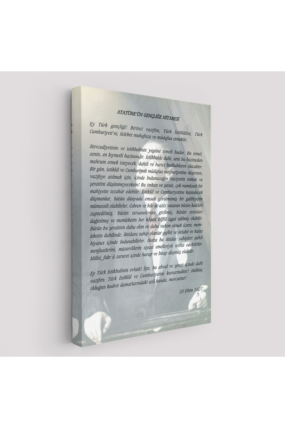 Atik Tasarım Atatürk'ün Gençliğe Hitabesi Duvar Tablosu-6465