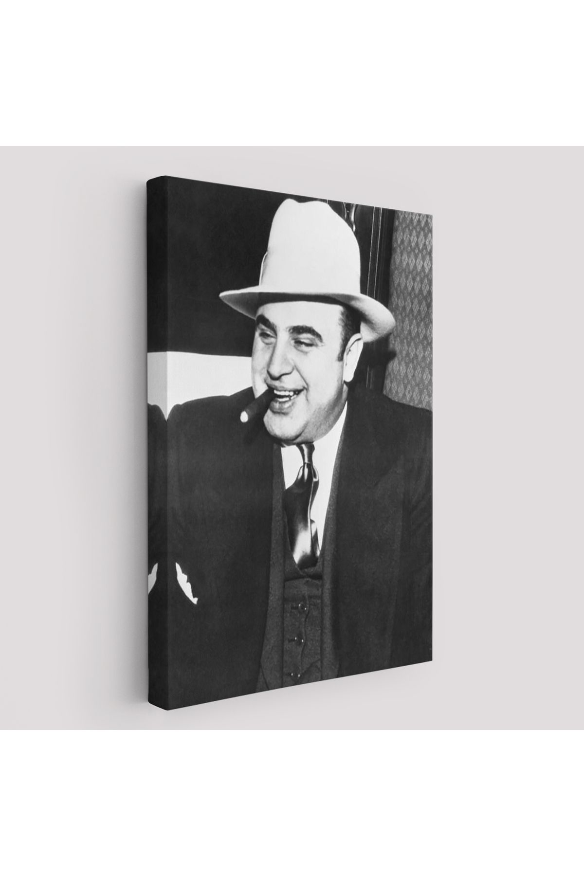 bluvex Ünlü Sabıka Fotoğrafı Posteri, Ünlü Mafya Patronu, Al Capone Kanvas Tablo-5292