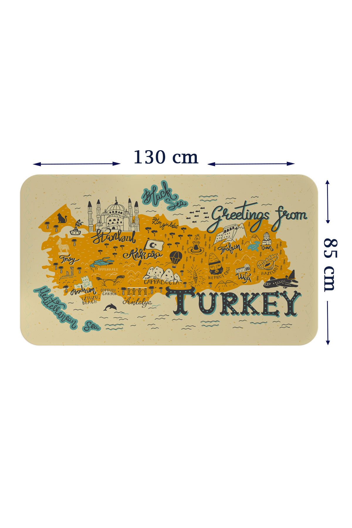 bluvex Eğitici ve Öğretici Cocuk Odası Türkiye Haritası Duvar Sticker-85x130-3872