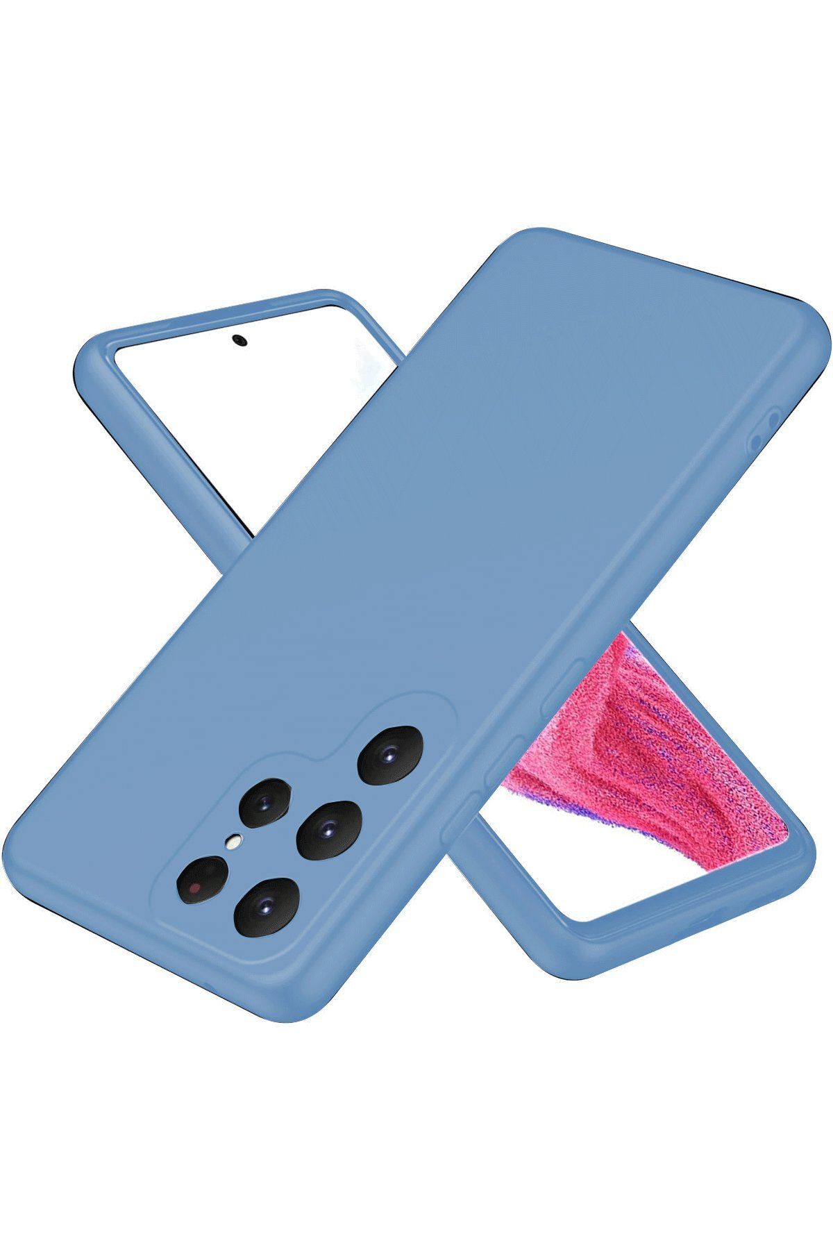 cepmoda SAMSUNG GALAXY S25 ULTRA kılıf | Esnek ince Silikon Kapak Slim Case - MAVİ