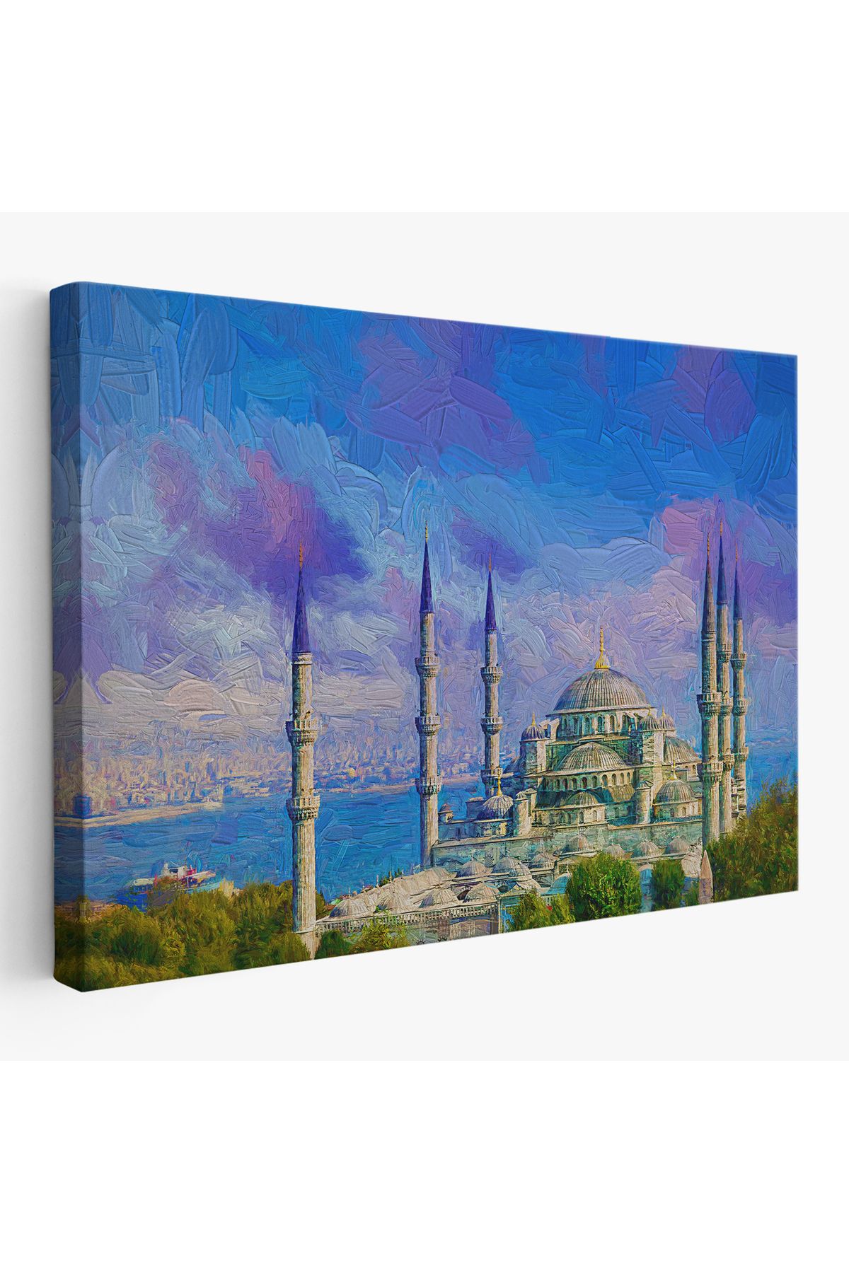 bluvex Sultan Ahmet Camii Yağlıboya Görünüm Kanvas Duvar Tablosu-3691