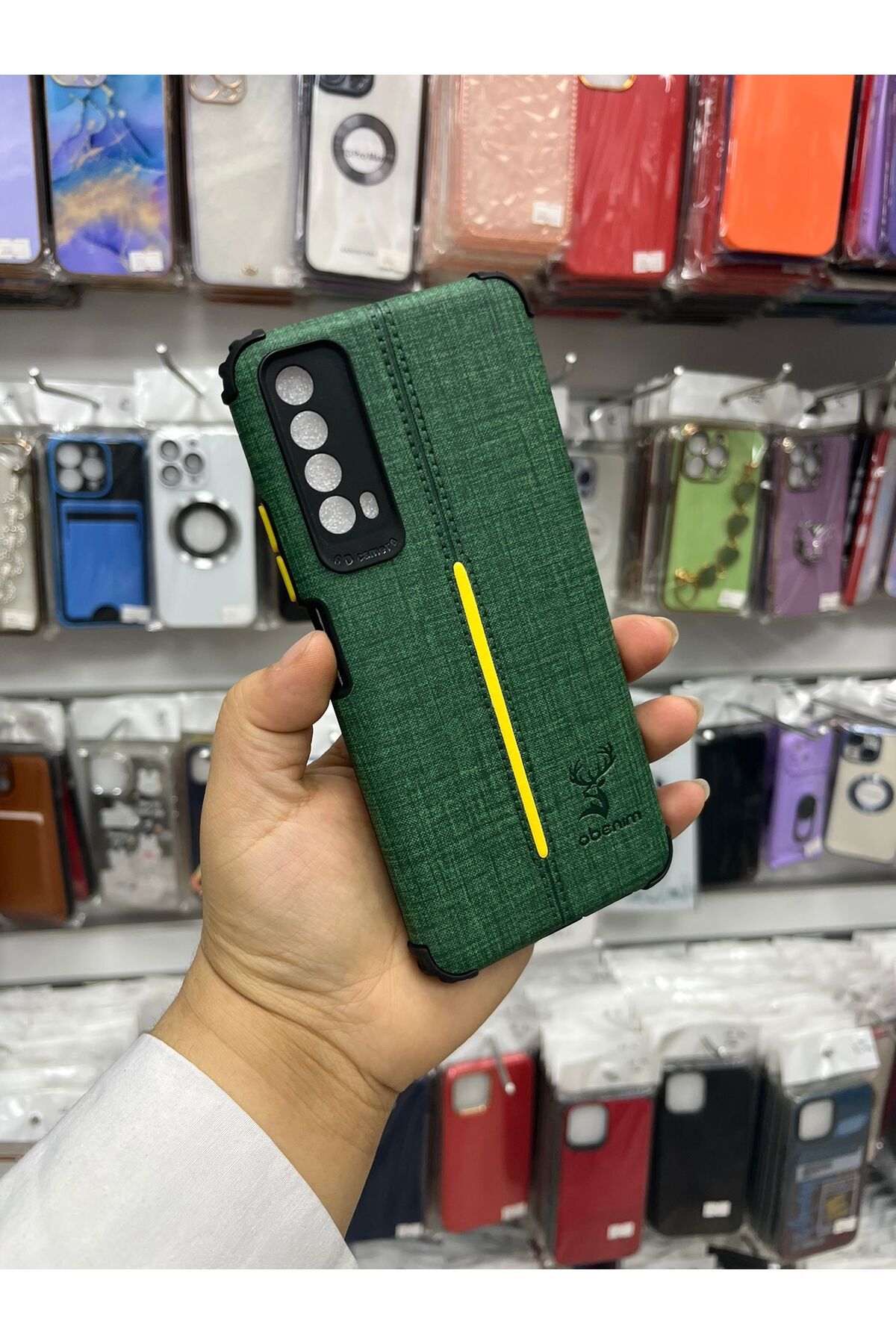 TECNOTREND HUAWEİ P SMART 2021 KUMAŞ GÖRÜNÜMLÜ SPOR SİLİKON