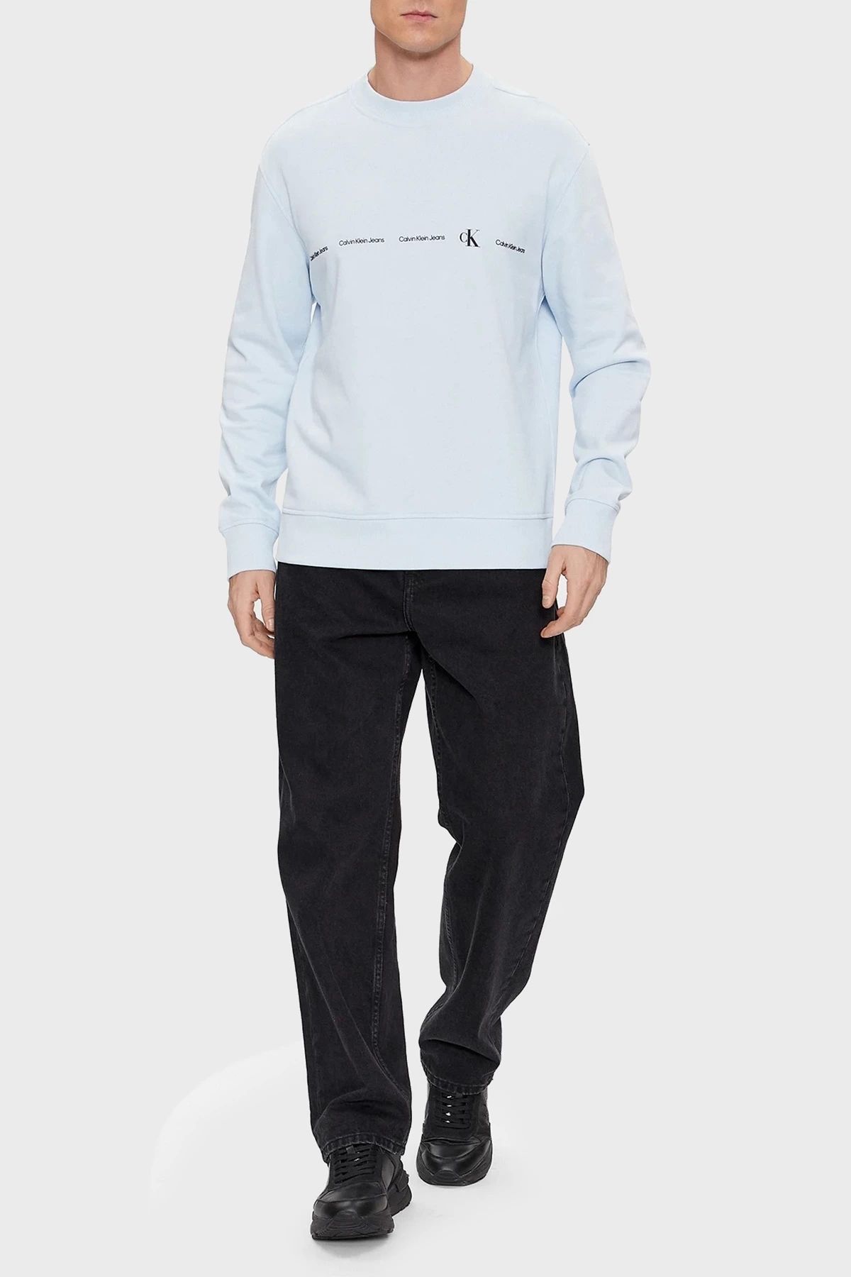 سویشرت مردانه یقه آبی یخی Calvin Klein