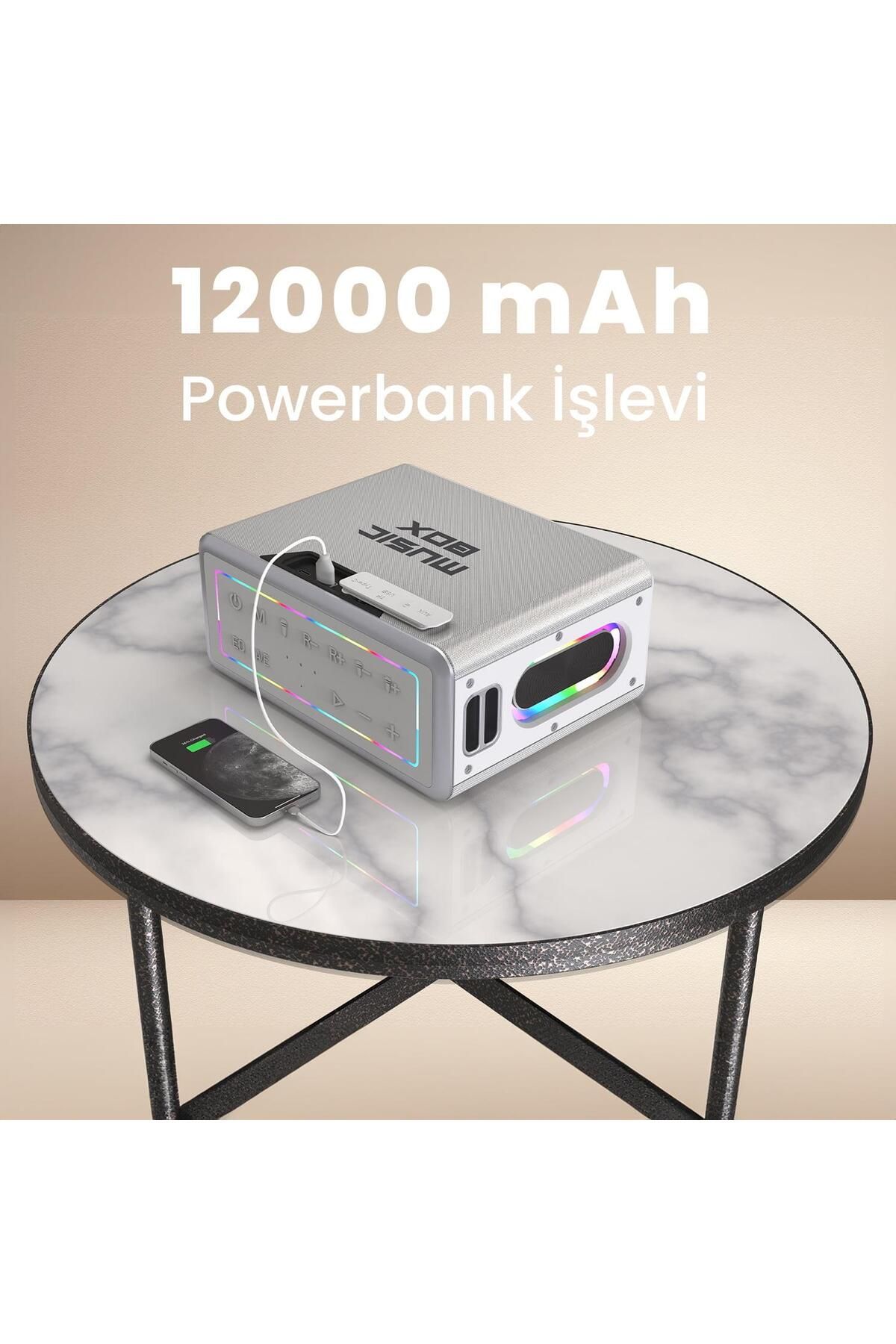 HiFuture-Musicbox 2 - 100W Speaker, Wireless Tws Karaoke, 2 Microphone, Rgb Illuminated Silver 4