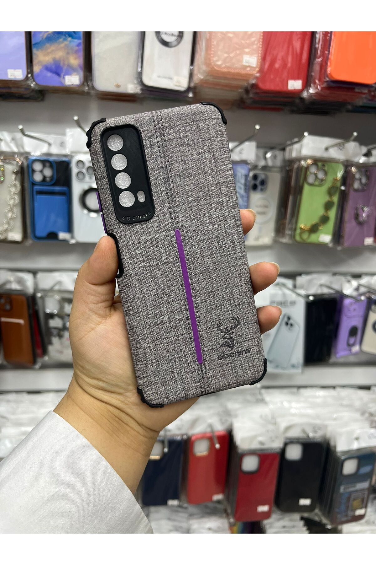 TECNOTREND HUAWEİ P SMART 2021 KUMAŞ GÖRÜNÜMLÜ SPOR SİLİKON