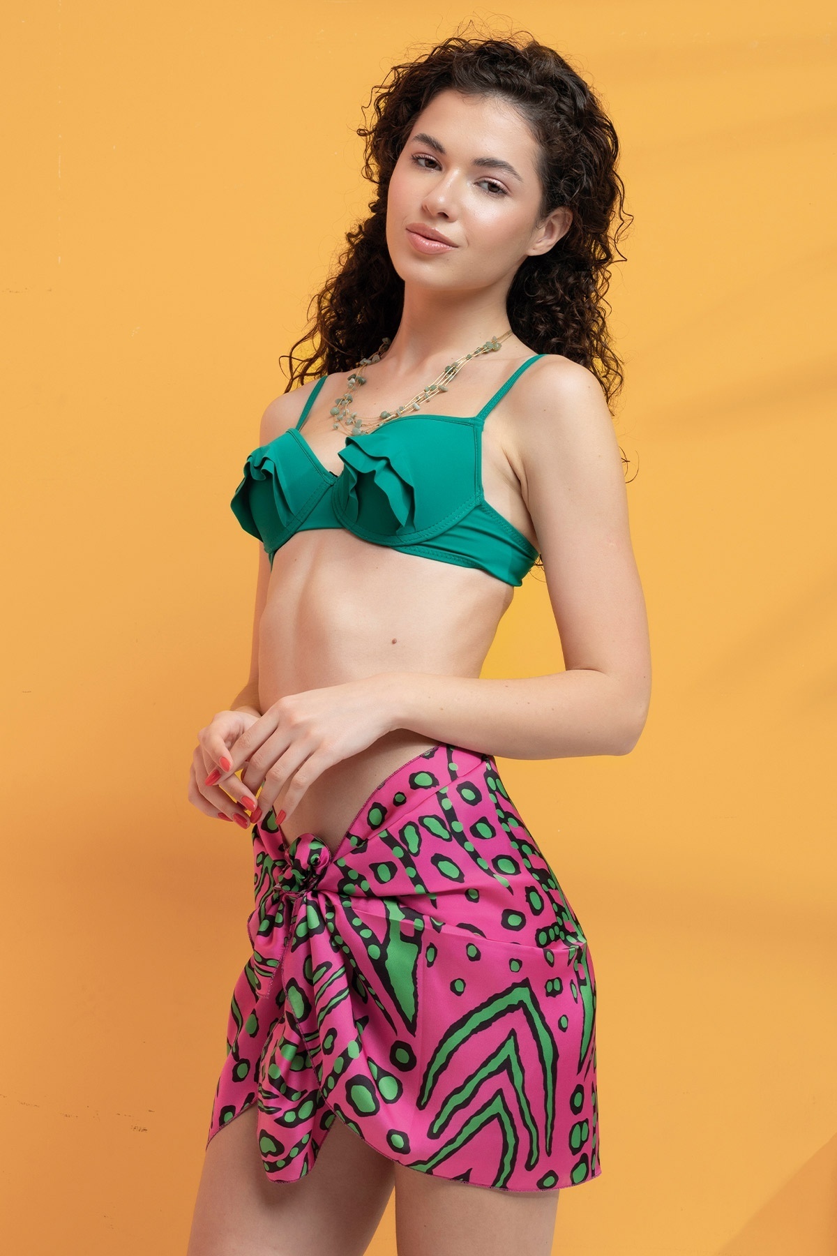 XCLSV İç Göstermeyen Desenli Mini Pareo