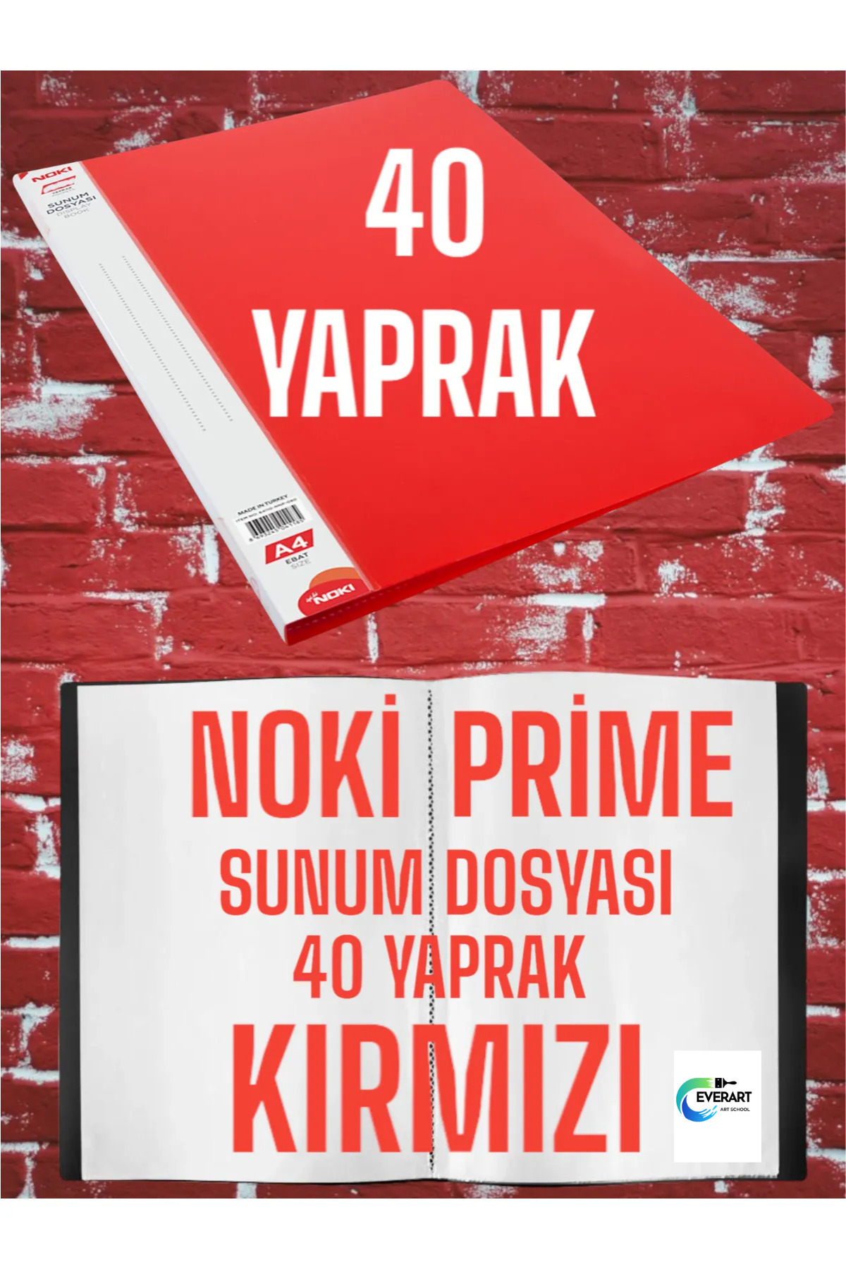 everart 40 YAPRAK  A4 SUNUM DOSYASI NOKİ PRİME YÜKSEK KALİTE POŞET KALINLIĞI YERLİ ÜRETİM