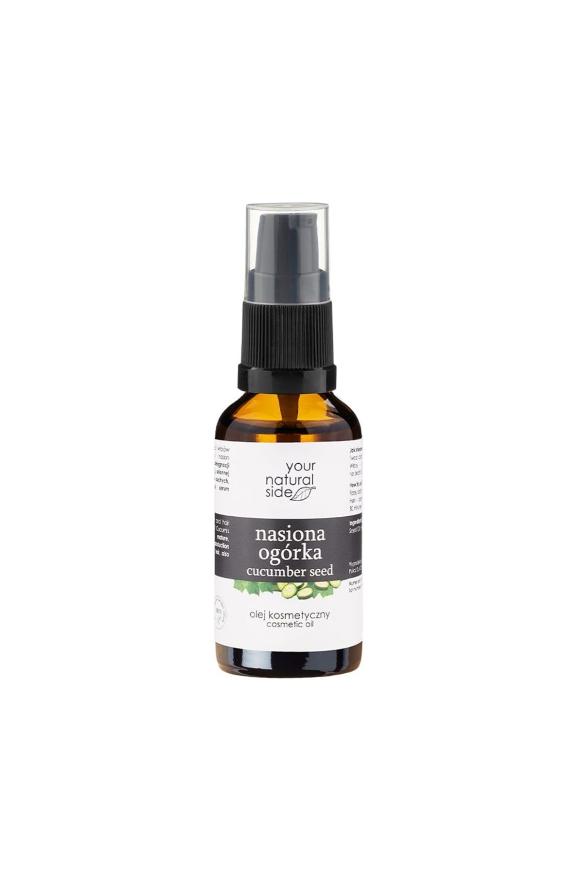 YOUR NATURAL SIDE Uleiul Natural Din Semințe De Castravete, Nerafinat, Pipetă De 30 Ml - One Size