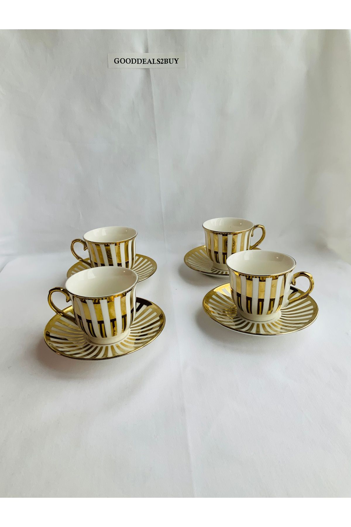 Madame Coco-Blanche 4-Piece Coffee Cup Set - Colorful - 90 ml 5