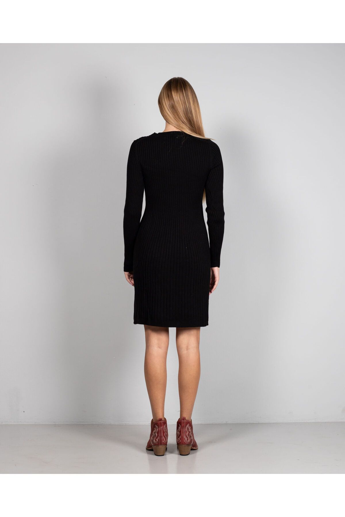Miniprix-Rochie tricotata cu maneca lunga 24MKF03032 3