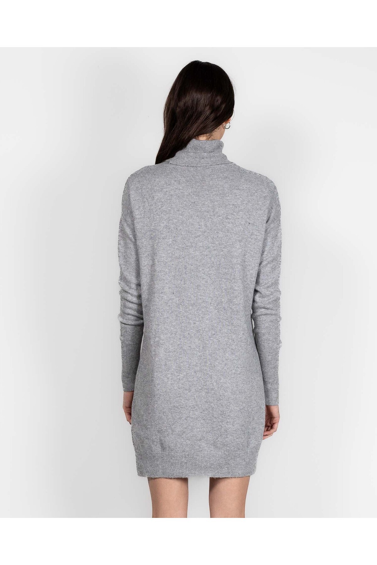 Miniprix-Short knit dress with turn-down collar 24MKF05041 3