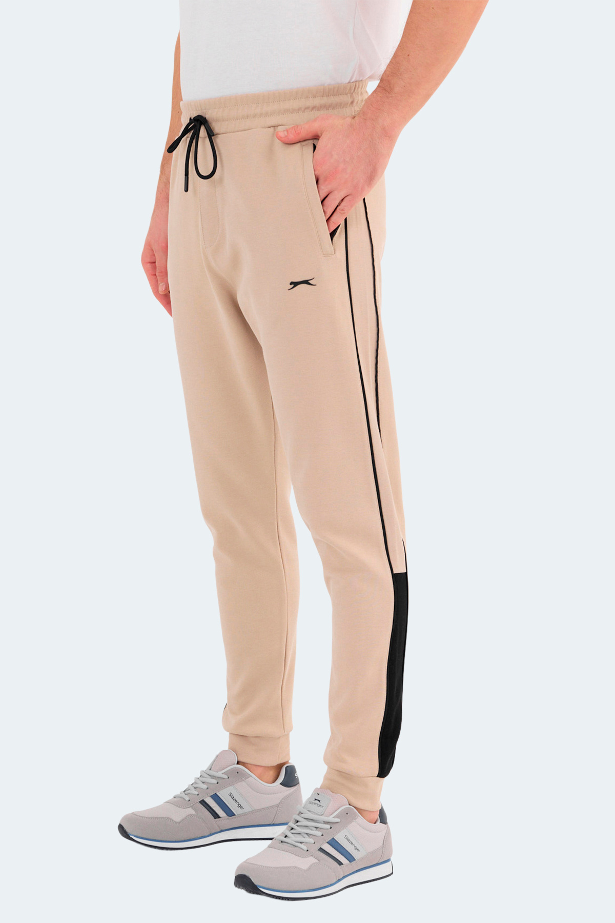 اسلازنگر شلوار ورزشی مردانه جیب‌دار و لاغر VALARY به رنگ بژ