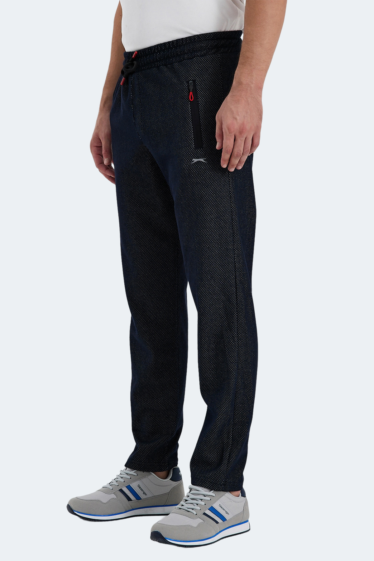 اسلازنگر شلوار ورزشی مردانه جیب‌دار زیپ‌دار سرمه‌ای KUFE IN