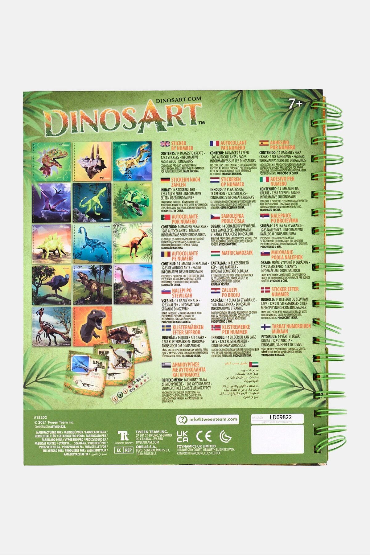 dinosart-Creative Book Sticker by Number, Green 2