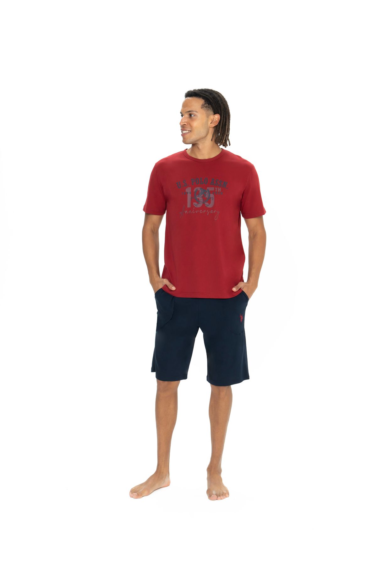 مردانه، دارای مجوز، USPA، 100% پنبه، (کلارت قرمز)، ست شورت U.S. Polo Assn.