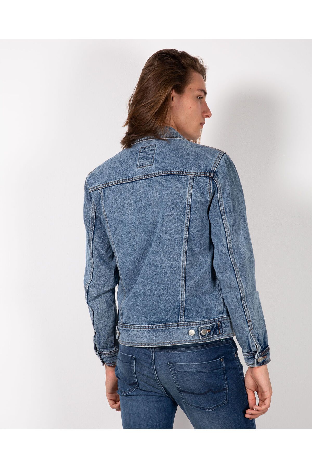 Miniprix-Denim jacket with metal buttons 23FPS40001 4