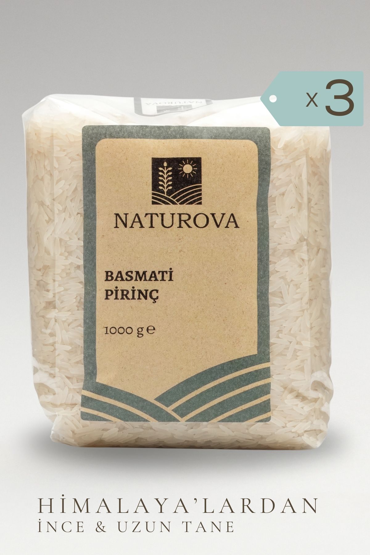 NATUROVA Basmati Pirinç 1 Kg X 3 Adet