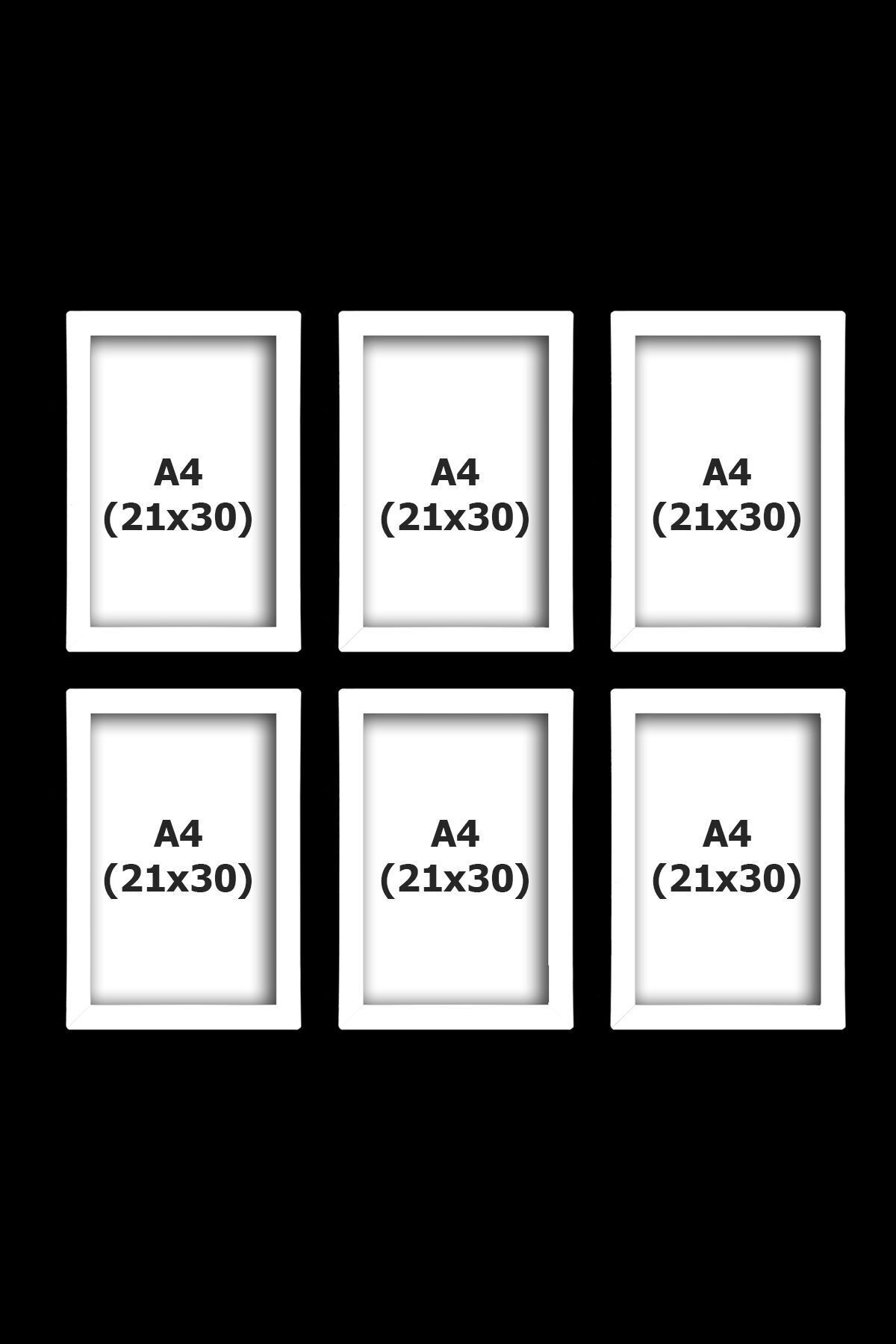 Bytwo-6Pcs 21X30 Frame - White Frame - Diploma Frame - A4 Frame - Photo Frame 6