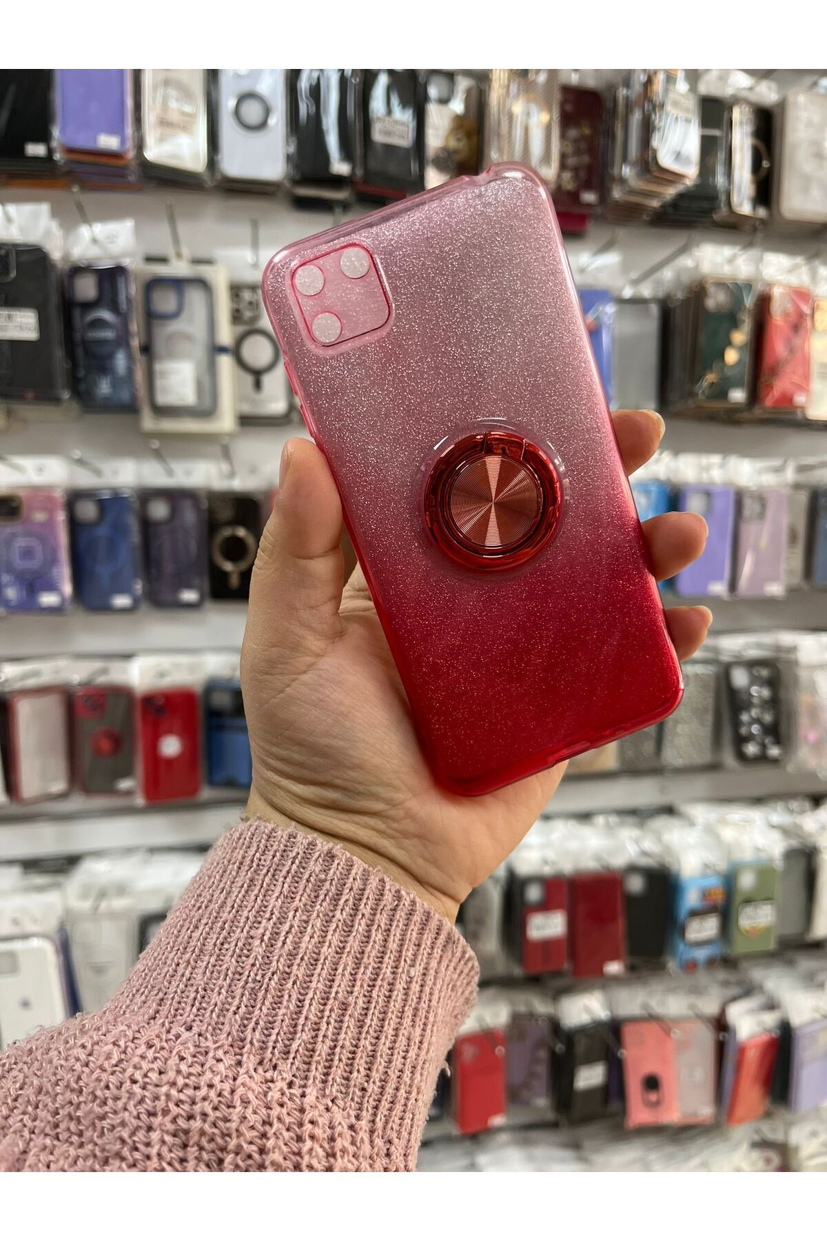 TECNOTREND HUAWEİ Y5 P (2020) Simli Yüzüklü Silikon Kılıf