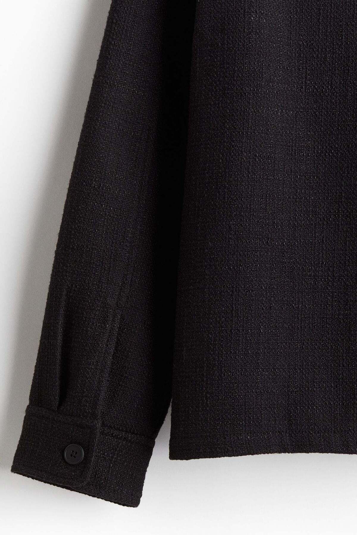 H&M-Regular Fit Textured-weave overshirt 6