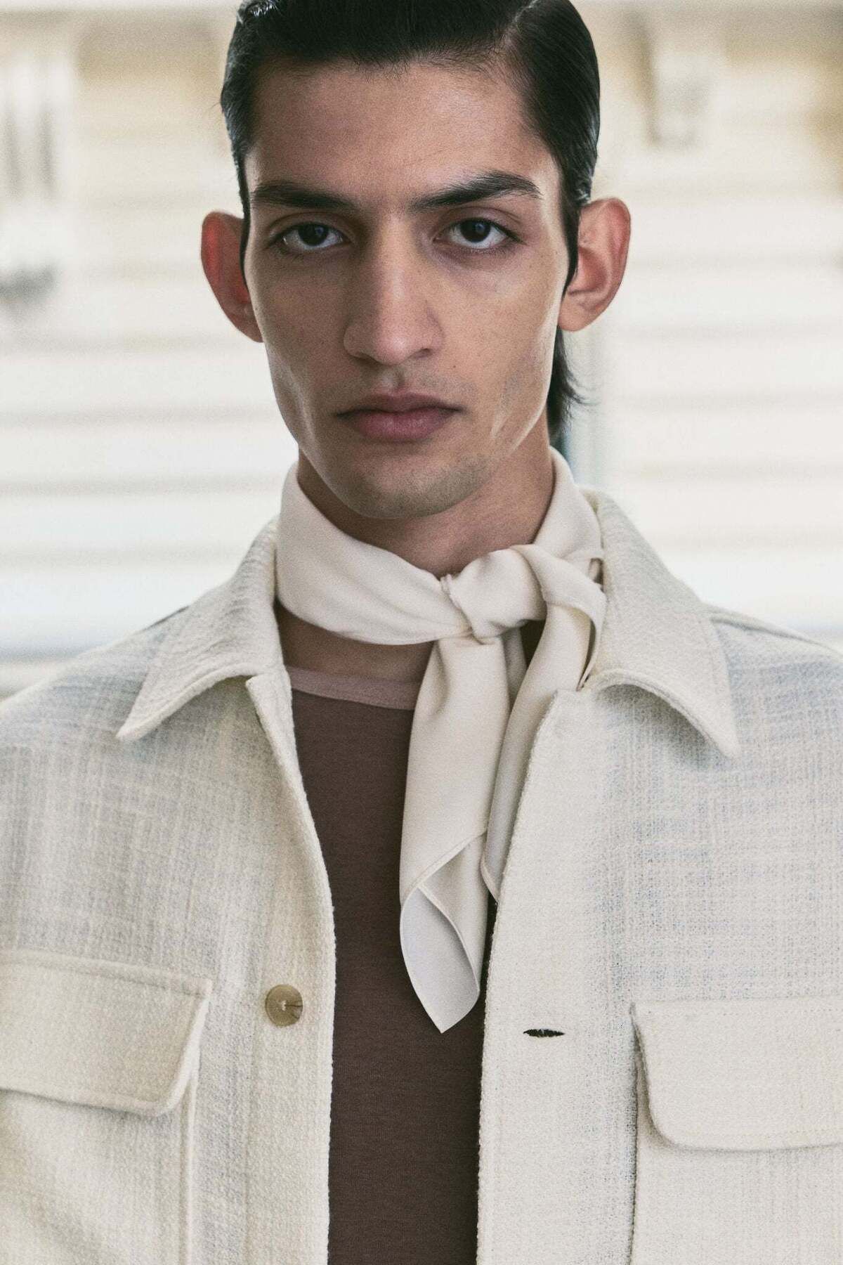 H&M-Regular Fit Textured-weave overshirt 3