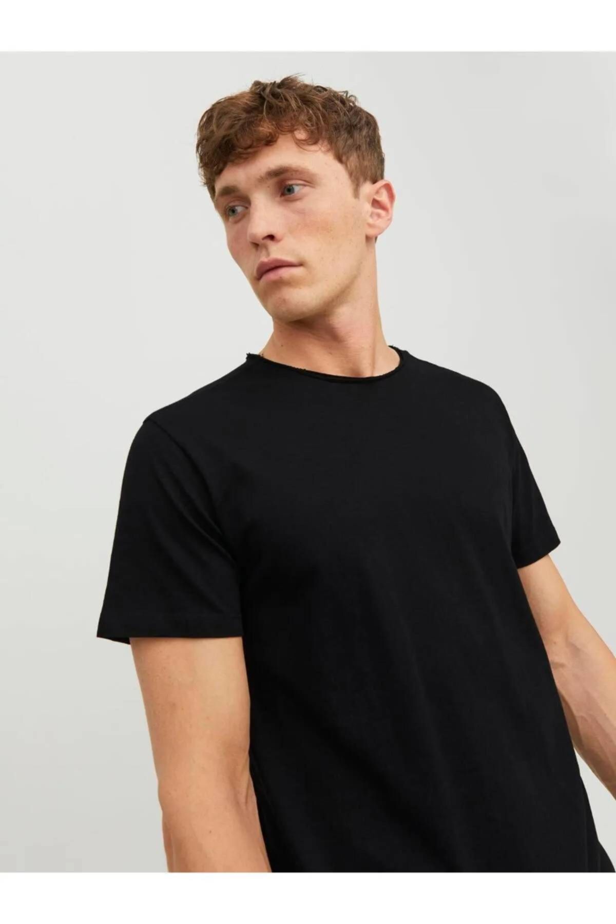 Jack & Jones-Jjecaleb Varsity Tee Black Men's T-Shirt 12257579 4