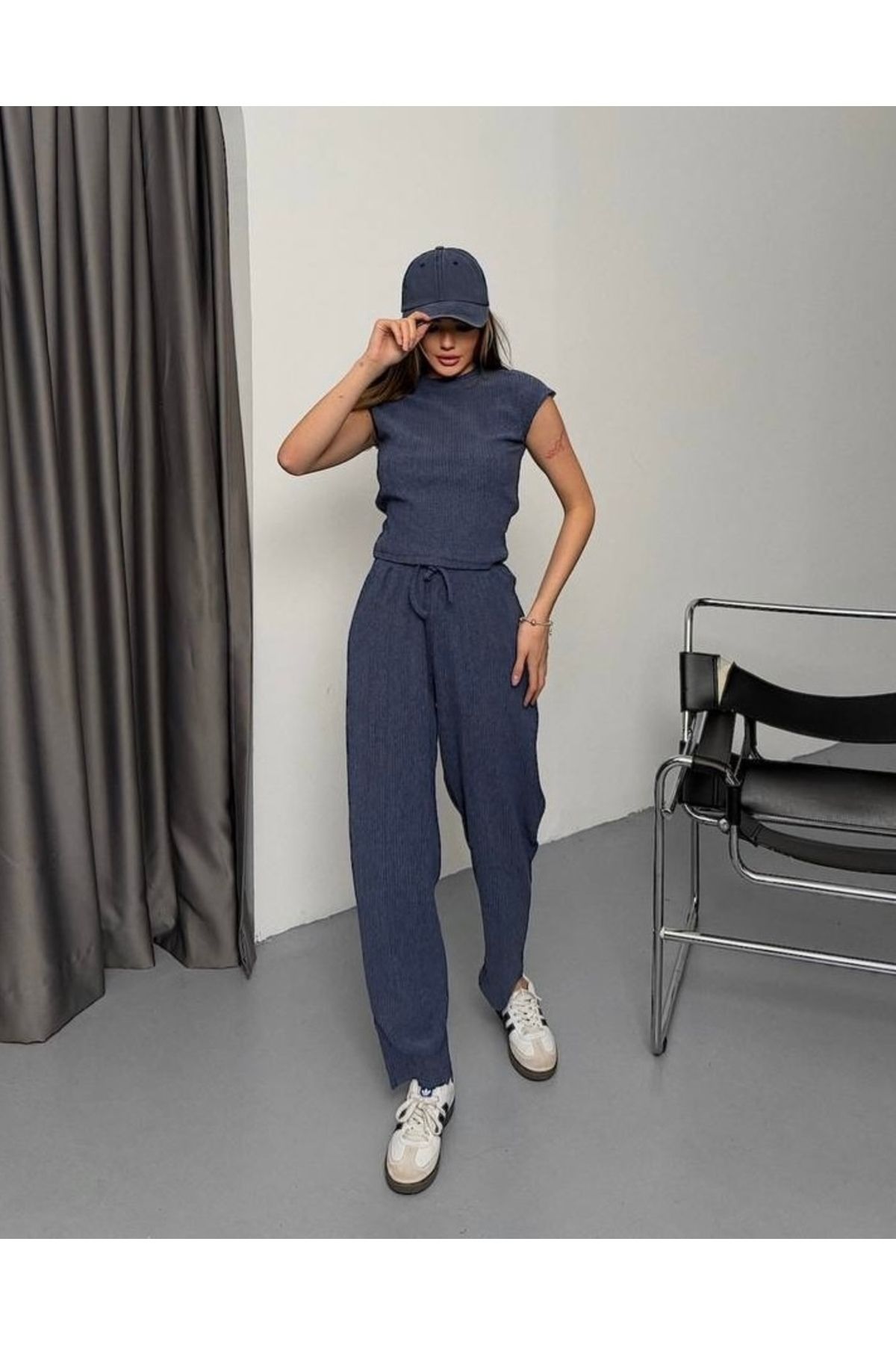 İLKCET MODA-Γυναικείο σετ Tree Bark Basic Bottom Top 1