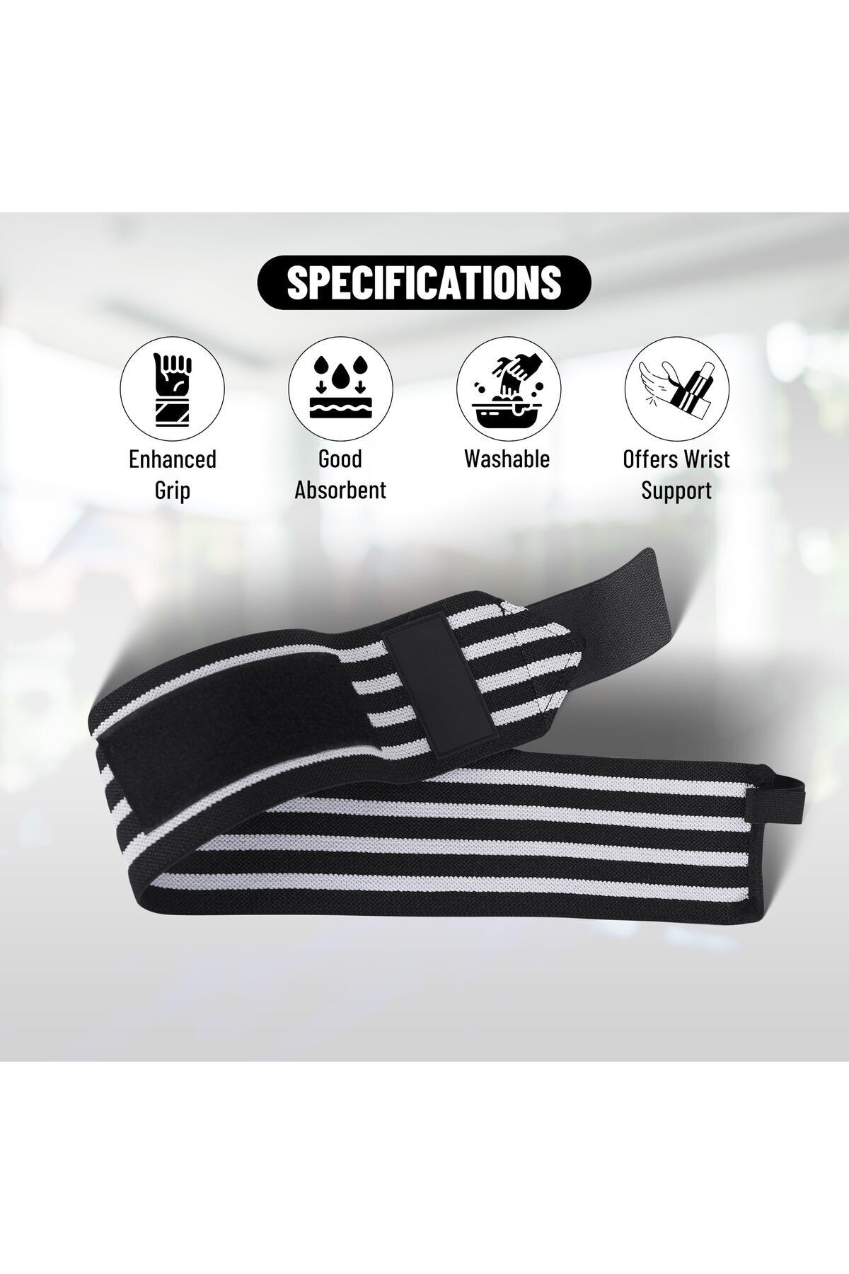 Endless-Stretchable Wristband Strap Single Thumb Loop | Black | Material: Nylon And Polyester 2