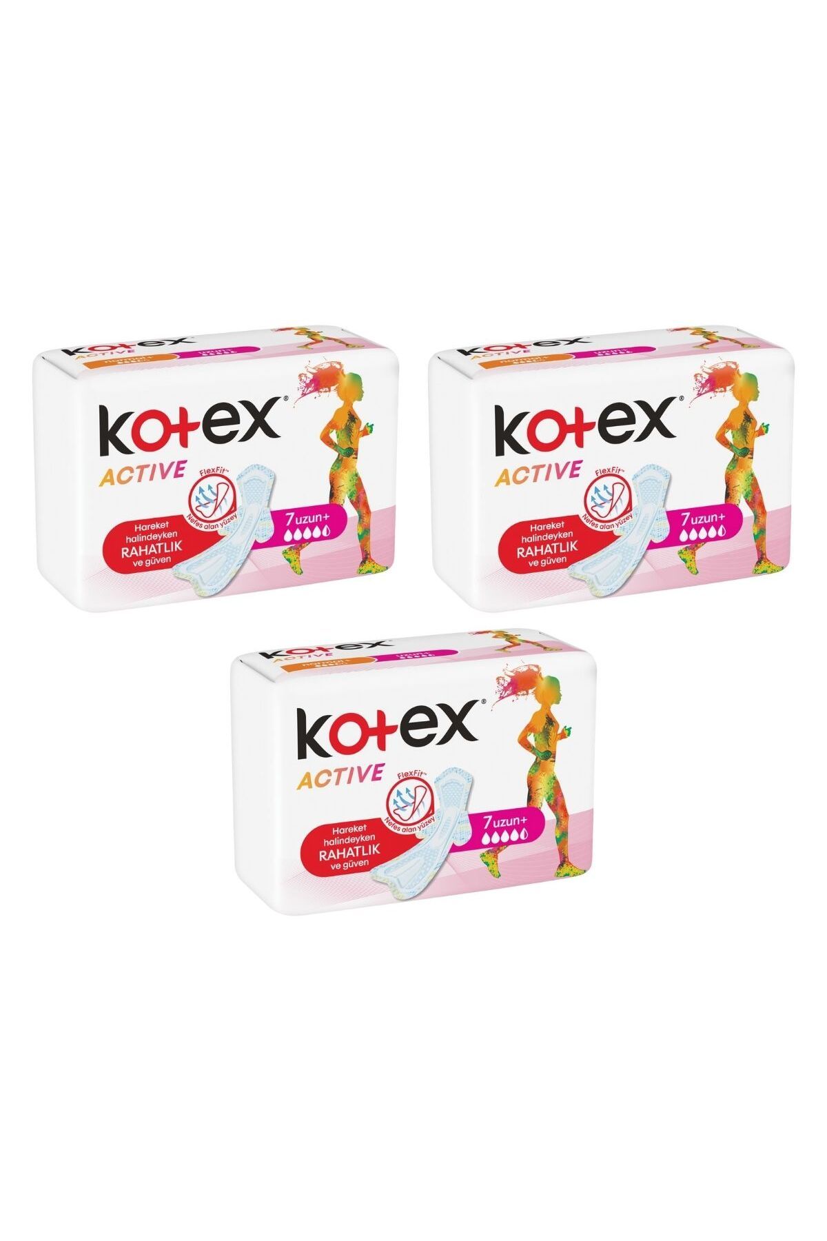 Kotex Active Single Uzun 3 Paket 21 Adet Ped