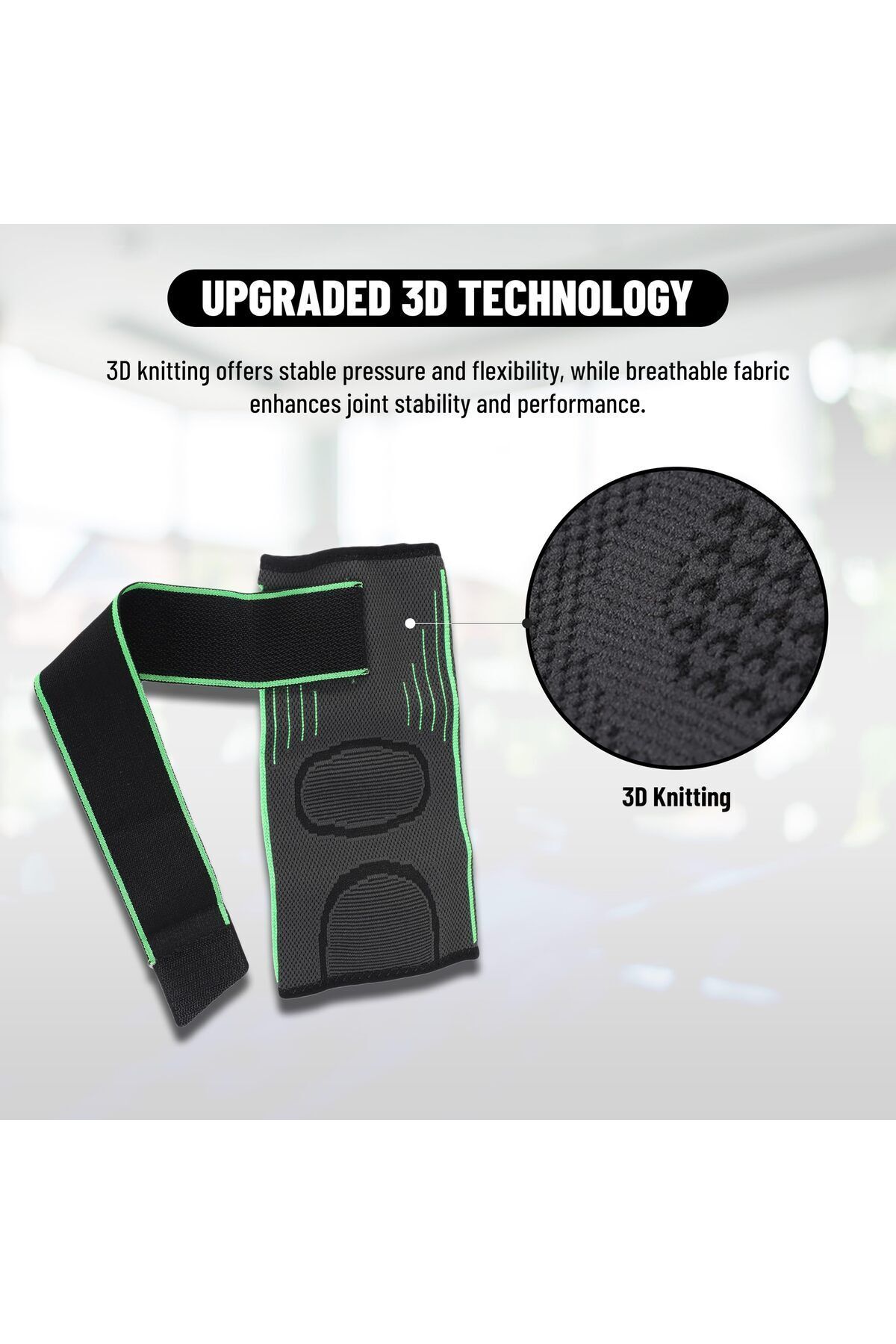 Endless-Elbow Brace Compression Sleeve With Adjustable Velcro Strap (single )|black|material: Neoprene 5