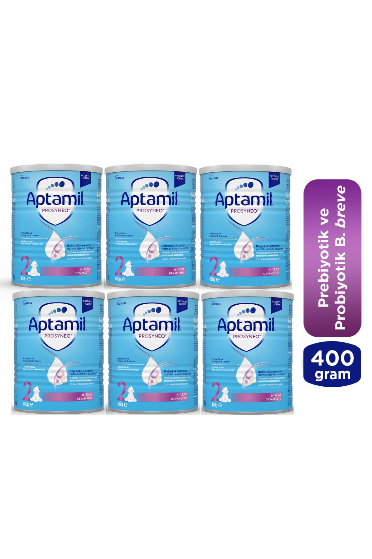 Aptamil Prosyneo Yeni 2 Numara 400 GR 6`lı Avantaj Paketi (2400GR)