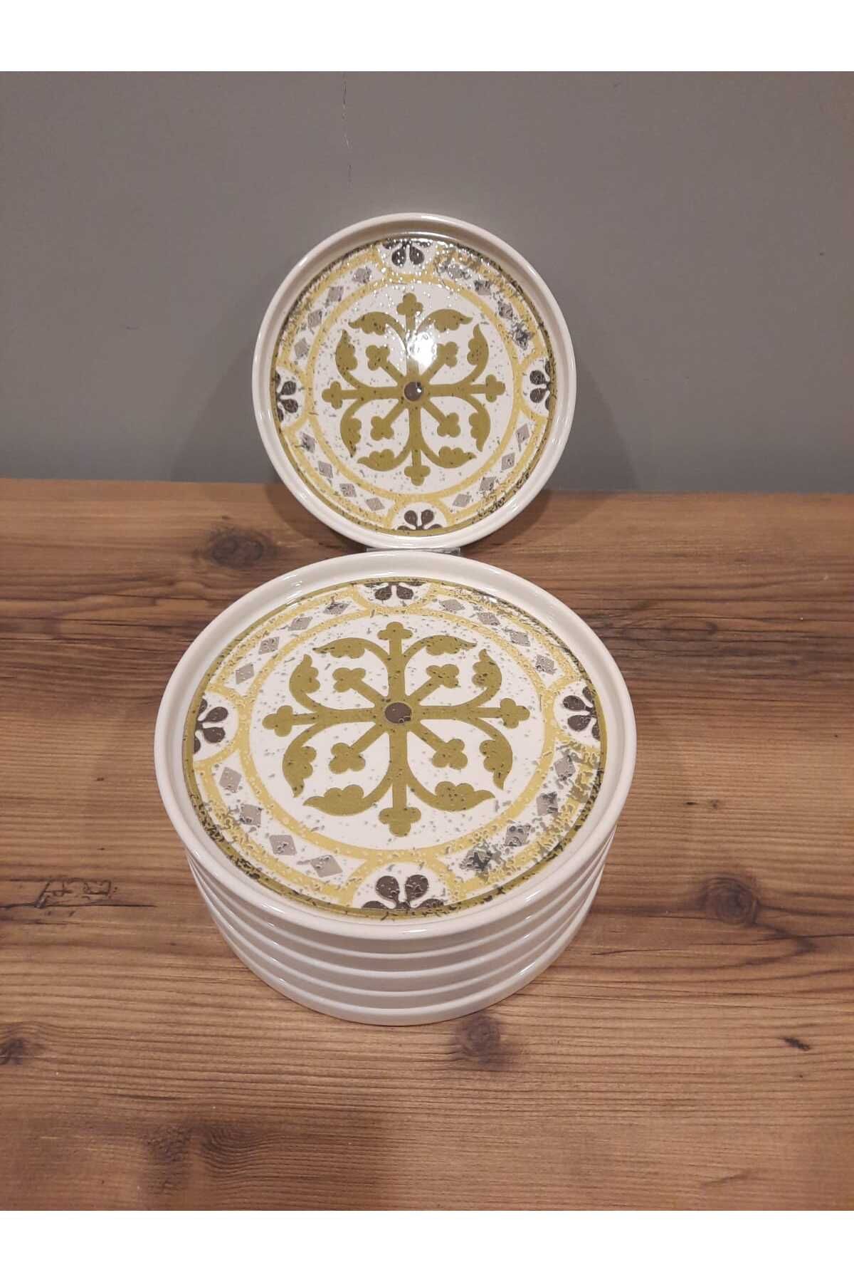 Keramika-6 Pieces of Shiny Nordic Keramika 21 cm Cake Plates 1