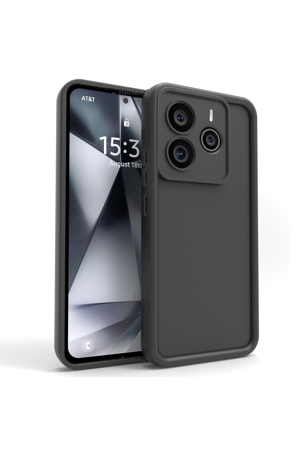 m.tk moveteck-حافظة هاتف Xiaomi Redmi Note 14 تغطي الكاميرا وغطاء ثلاثي الأبعاد من السيليكون الناعم الملون مع حافة بارزة محمية 5