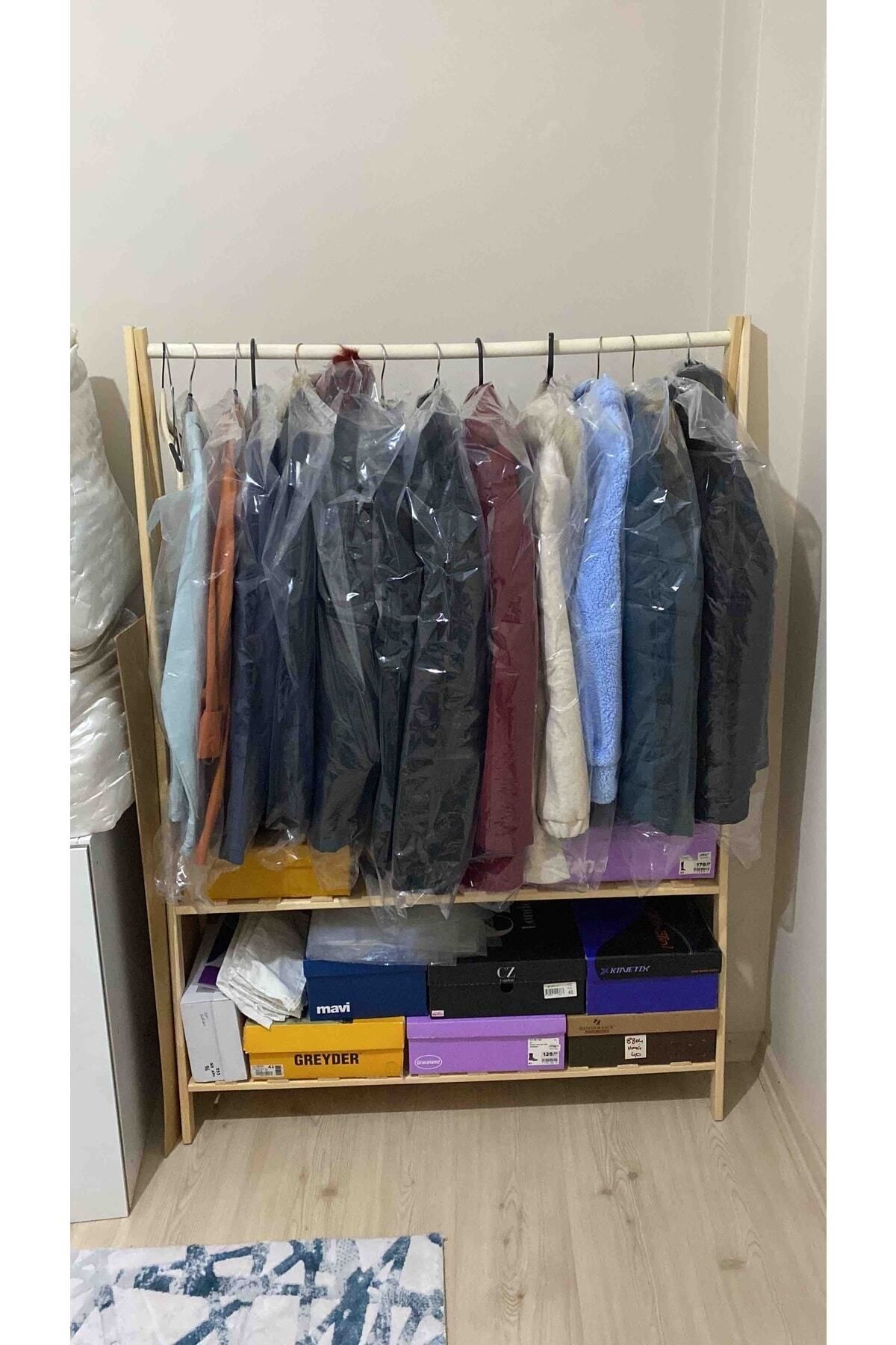 Mikasso 5 Adet 60x89 Askı Delikli Elbise Hurcu Kazak Ceket Takım Naylon Poşeti Kıyafet Koruma Naylonu 60 x 9
