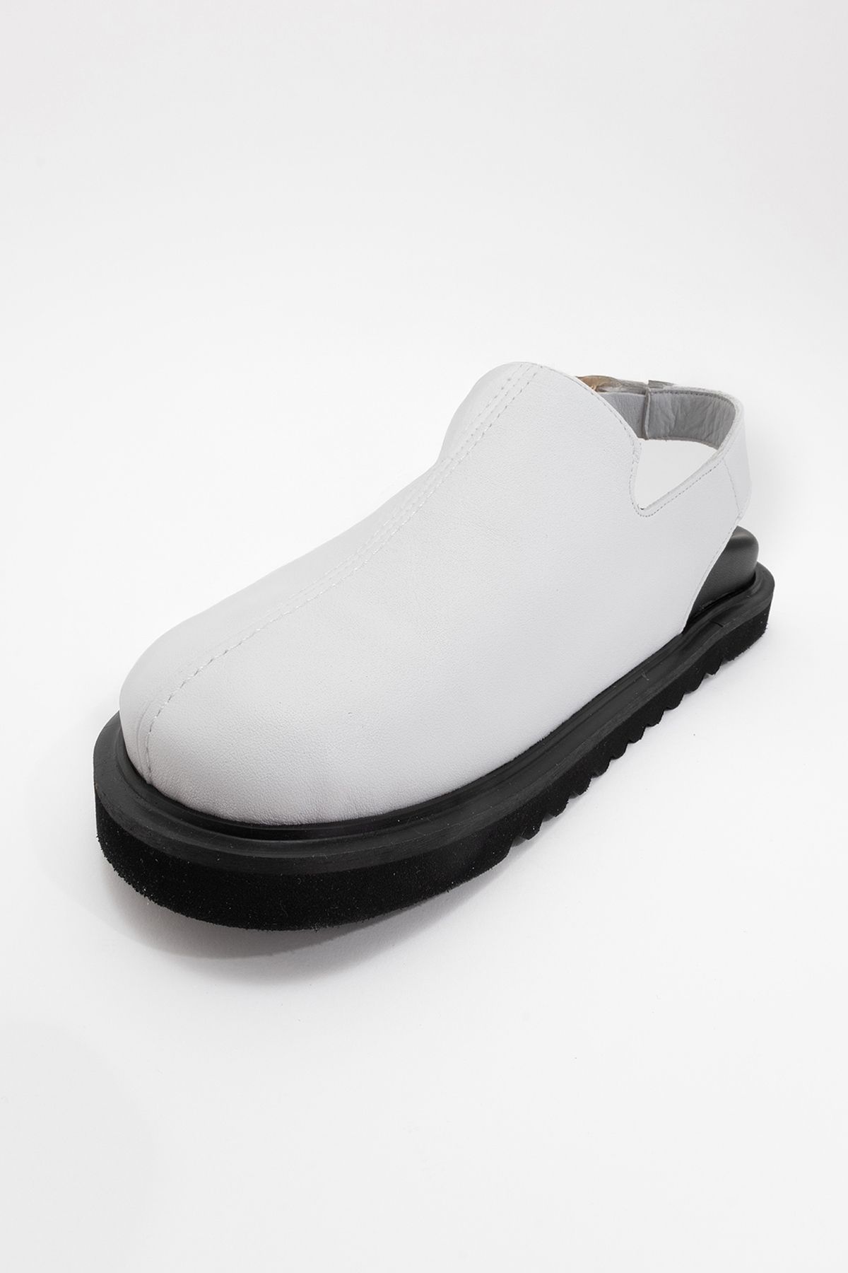 LuviShoes-Sandale de damă din piele naturală LABY cu piele albă 4