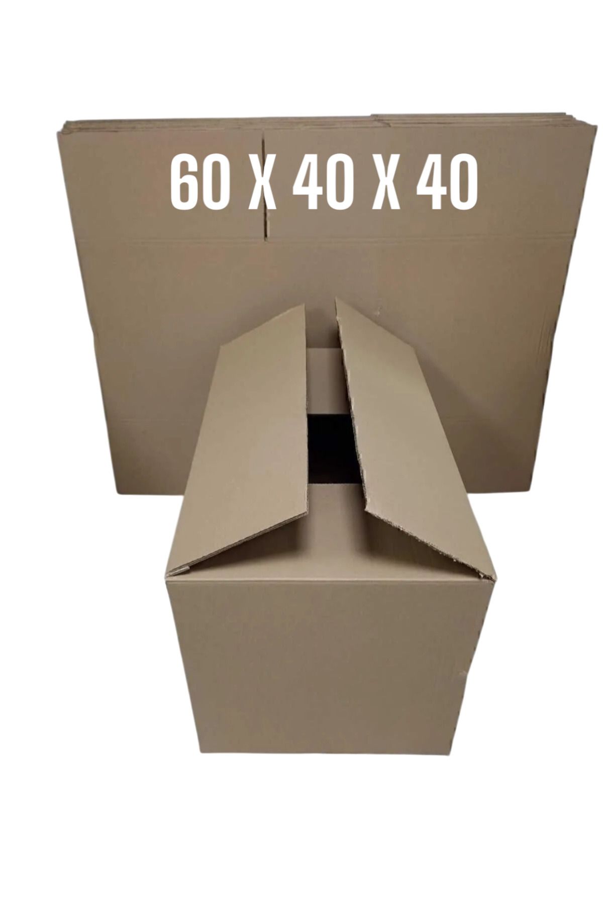 Mikasso 1 Adet 60 X 40 X 40 Çift Oluklu Dopel Koli Taşıma Kolisi Yeşil 60 x 40 x 40 Tekli Taşıma Kolisi Çif