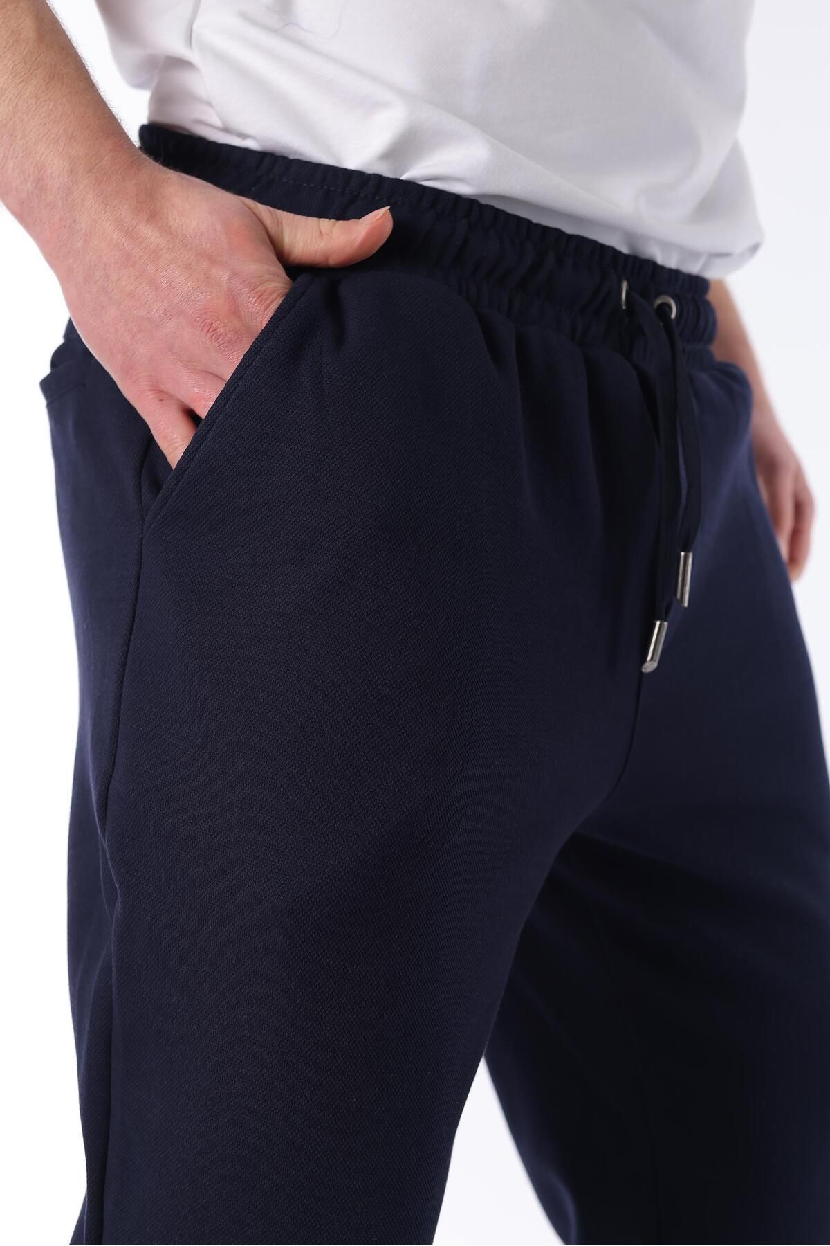 Madmext-6554 Model Bleumarin Pantaloni de sport cu talie reglabilă 1