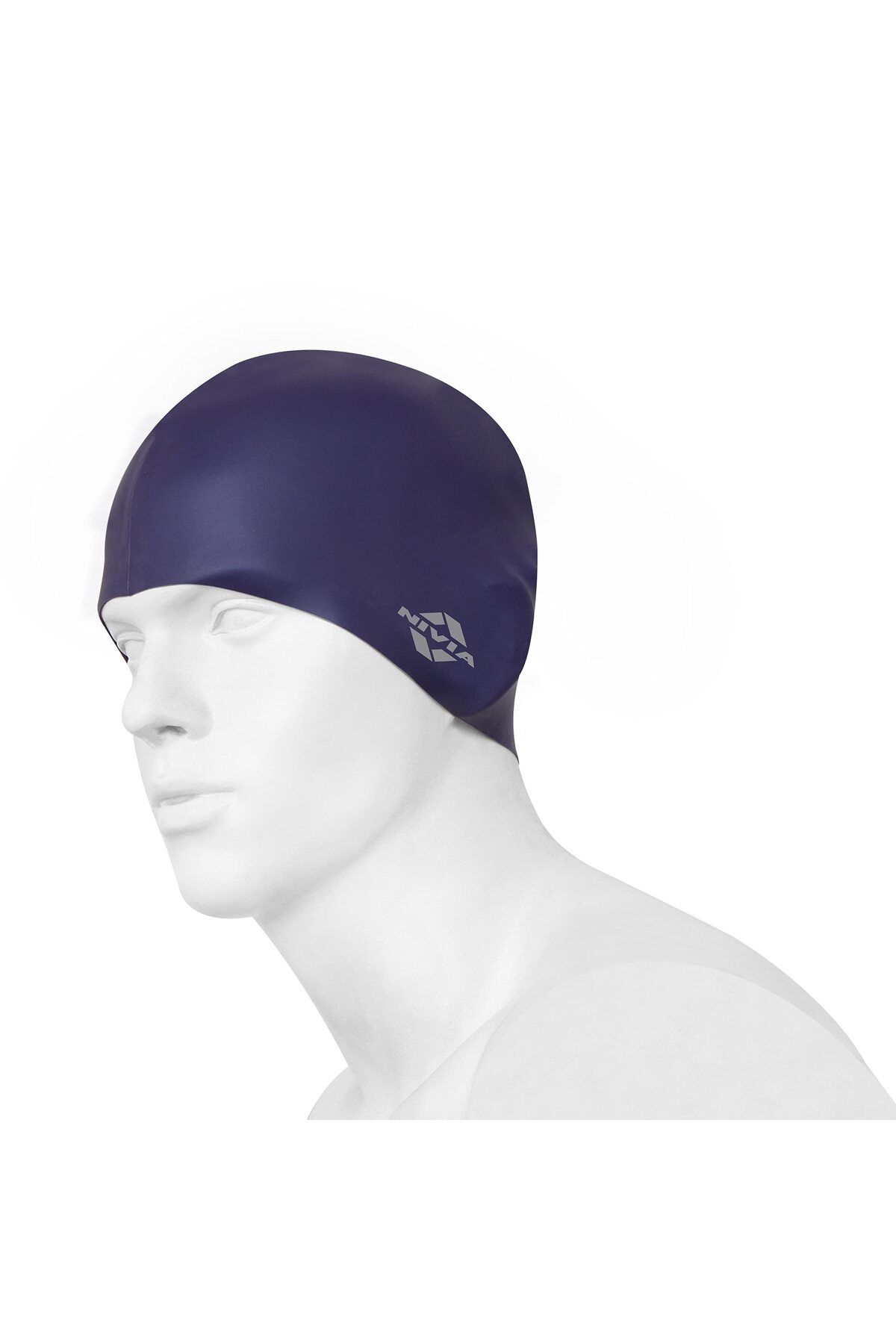 Nivia-Classic Swimming Cap | Unisex | Navy  Blue, Free Size |Elastic | Silicone | Swimming Cap | Swim Cap 3