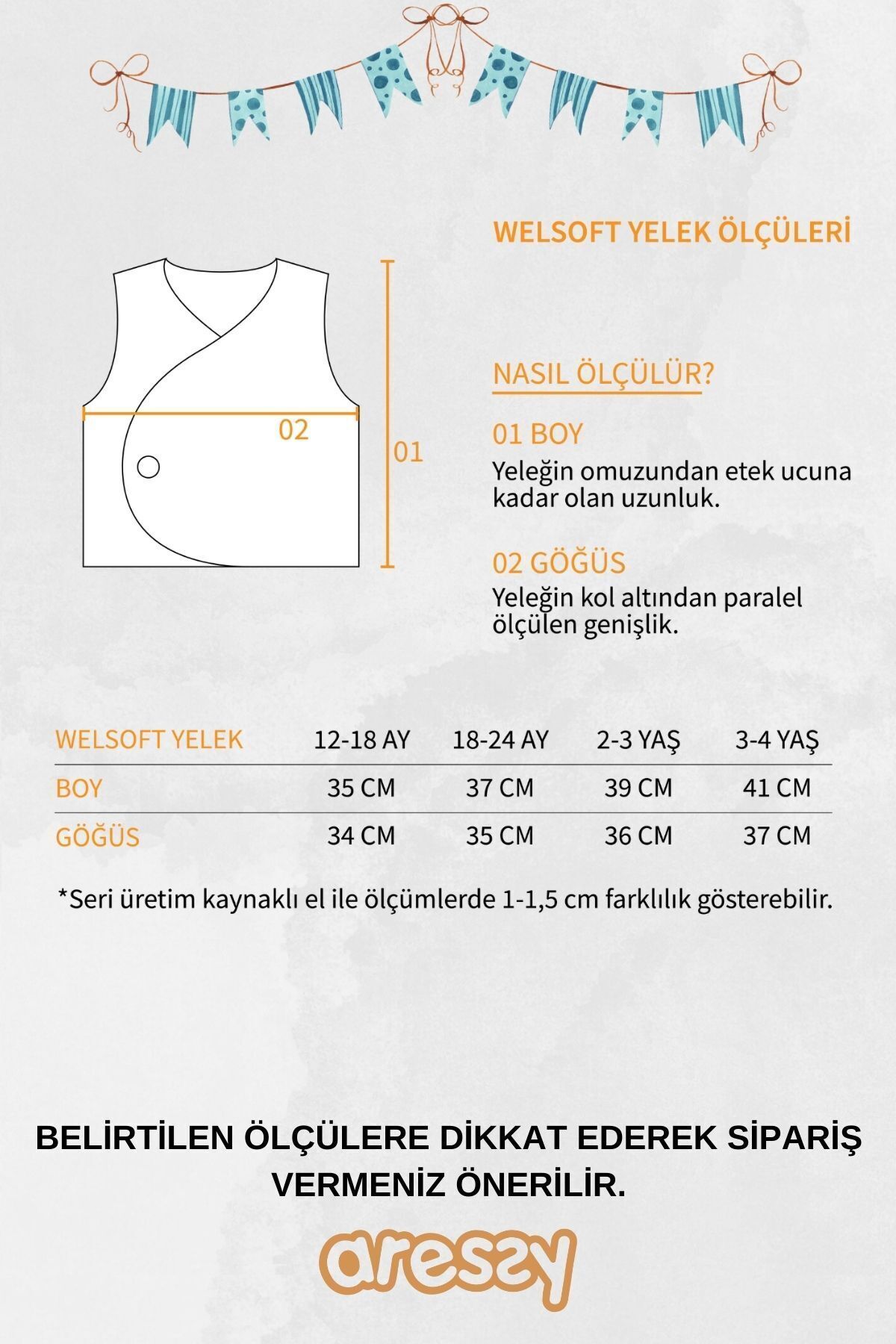 Aressy Welsoft Bebek Yelek Çocuk Mevsimlik Yelek Penye Astarlı Yelek fotoğrafı 4 (önizleme)