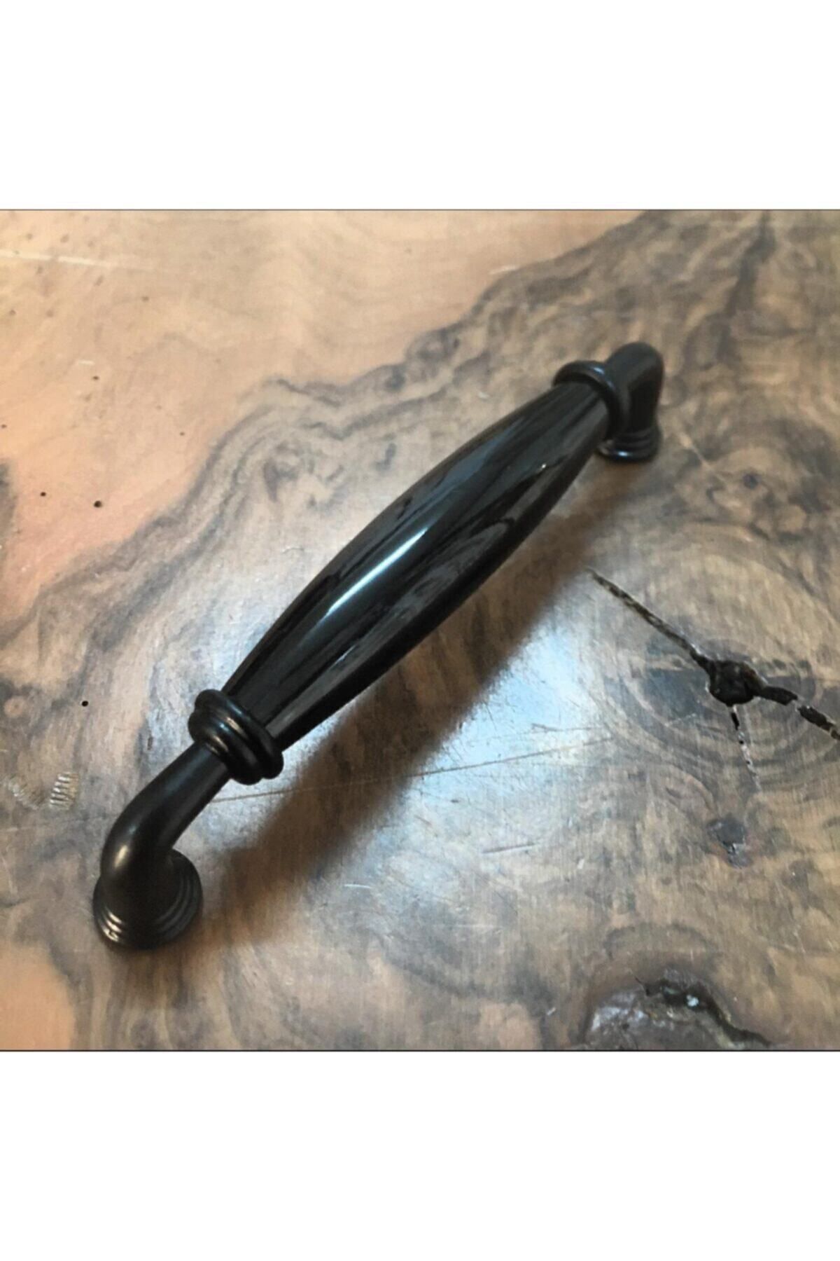 Mikasso Porselen Kulp Siyah Ölçü 128mm Mobilya Kulpları Yeşil