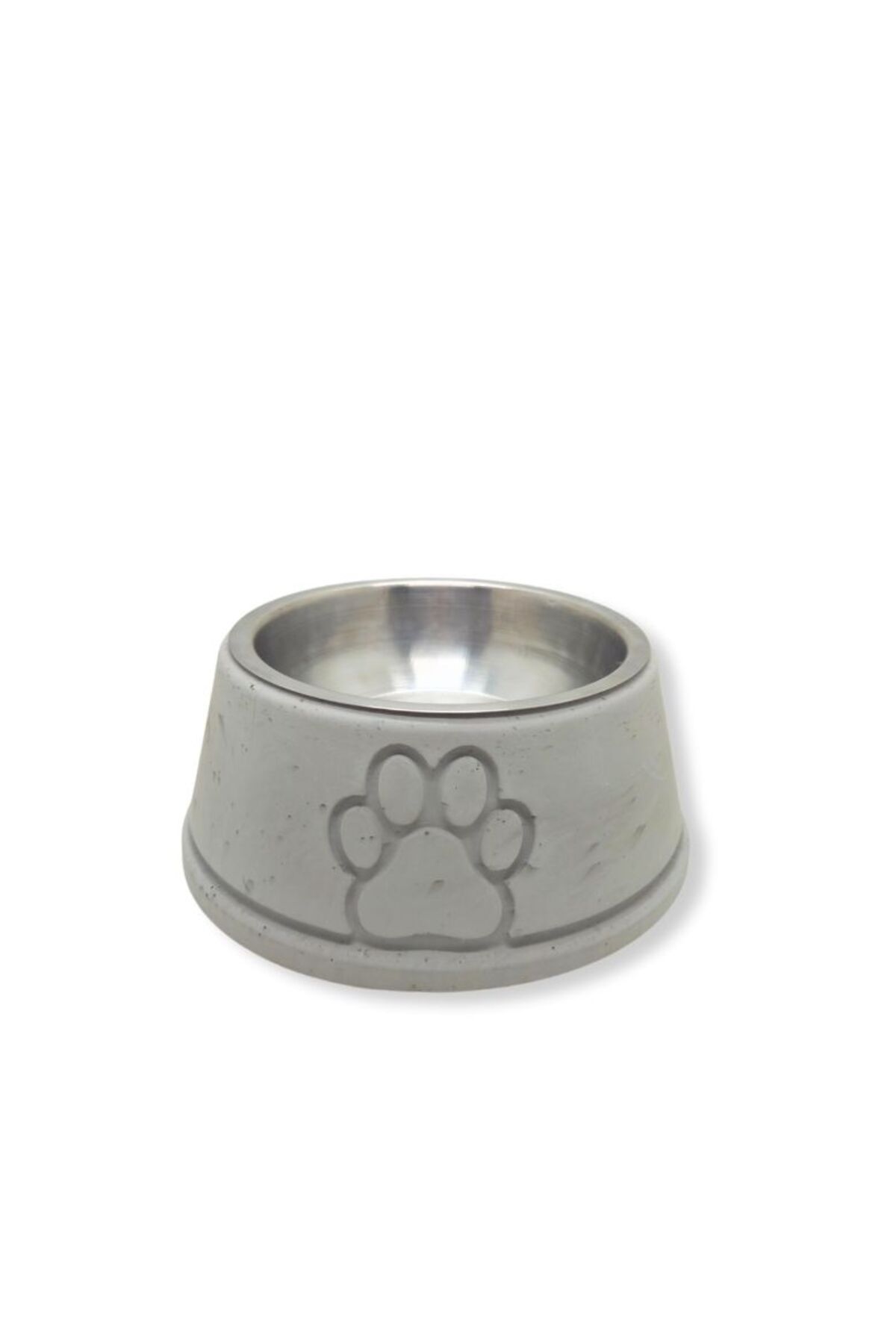 IG Design-Stainless Steel 2-Piece Food & Water Bowl with Concrete Base 2