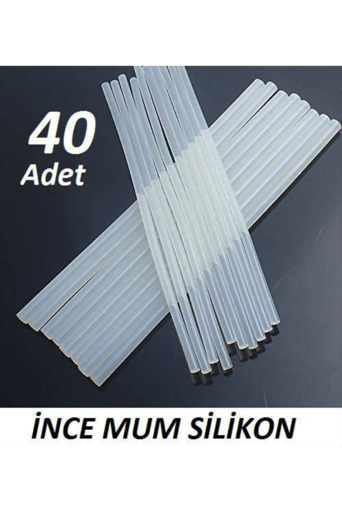 Mikasso 40 Adet, Ince Silikon, Mum Silikon, Sıcak Silikon, 1.kalite (40'Lı Paket)