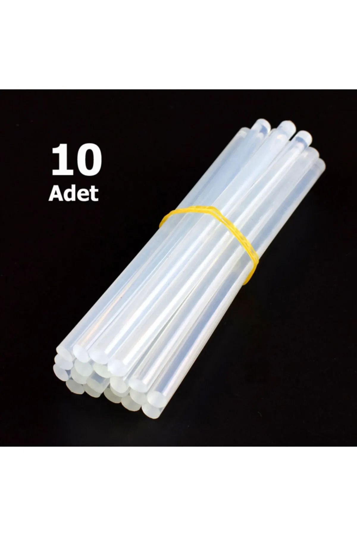 Mikasso 10 Adet, Ince Silikon, Sıcak Silikon, 7 Mm, Şeffaf Mum Silikon, Sıcak Yapıştırıcı (10'Lu Paket) TR