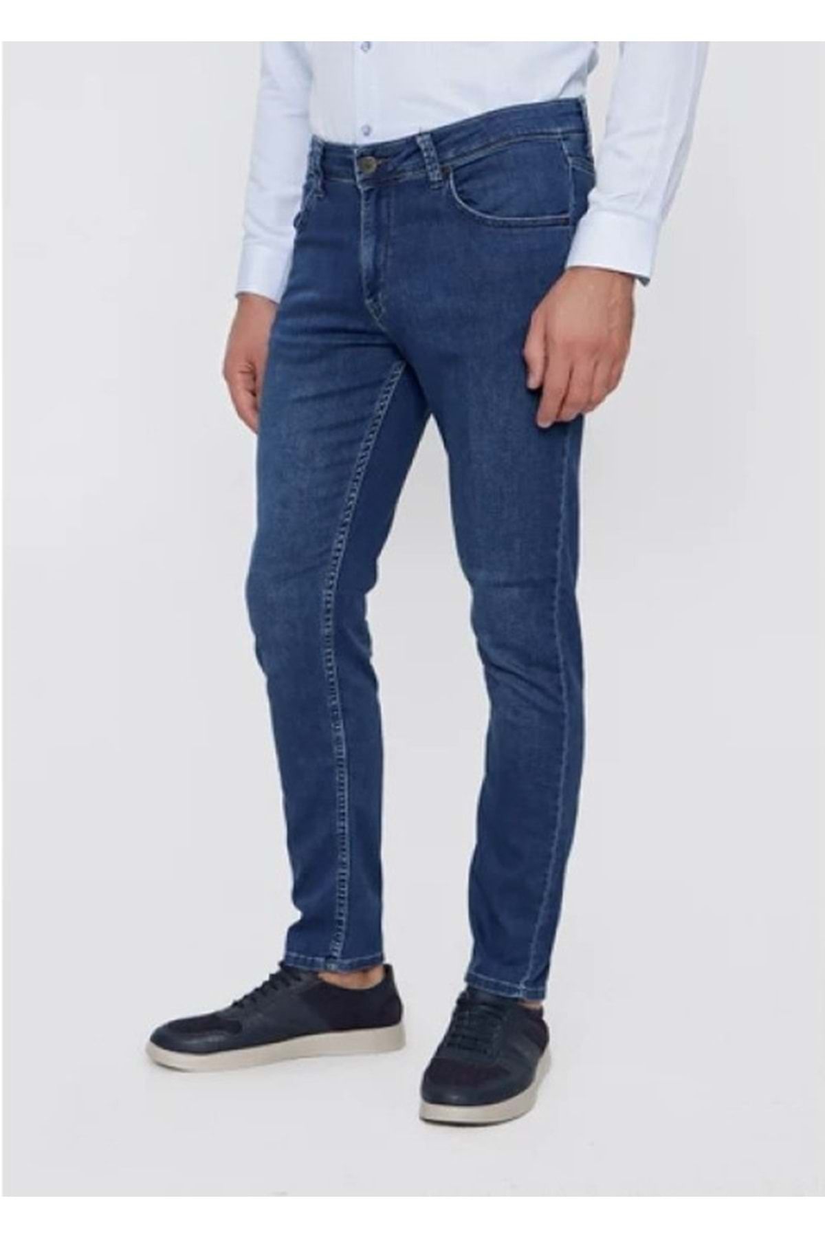 HACKER DENIM-Hacker Aden T908-530 Men's Denim Plus Size Lycra Jeans - T908 - Blue 3