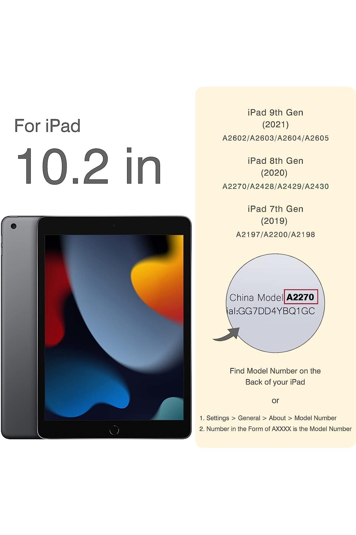 AWH-iPad 10.2 Case – 9th/8th/7th Gen, Auto Wake/Sleep, Pencil Holder, Slim TPU Back, Grey 6