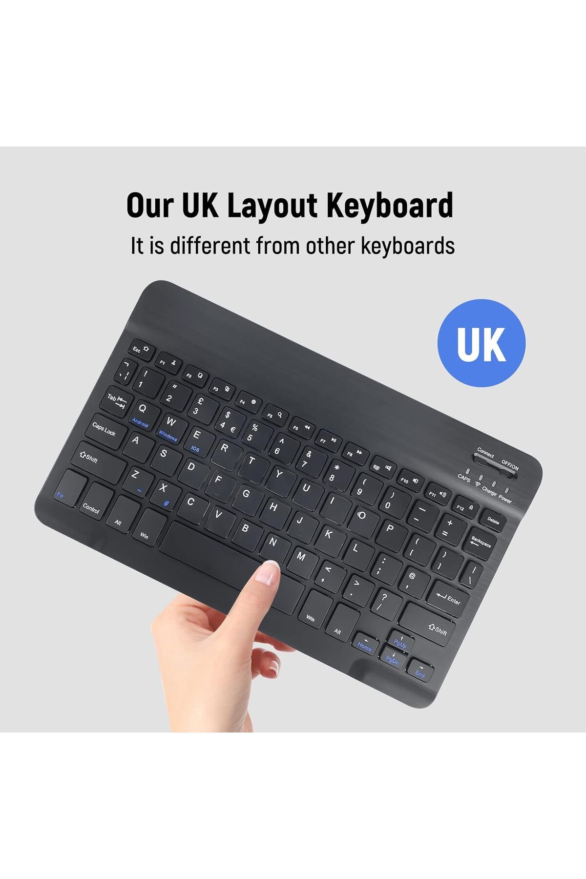 AWH-iPad 9.7 Keyboard Case,6th/5th Gen 2018/2017 & iPad Pro 9.7, Detachable Wireless Keyboard, Black 7